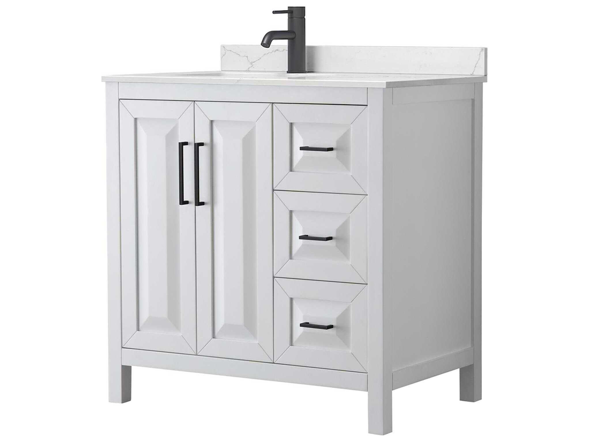 Wyndham Collection Daria 36" White Vanity
