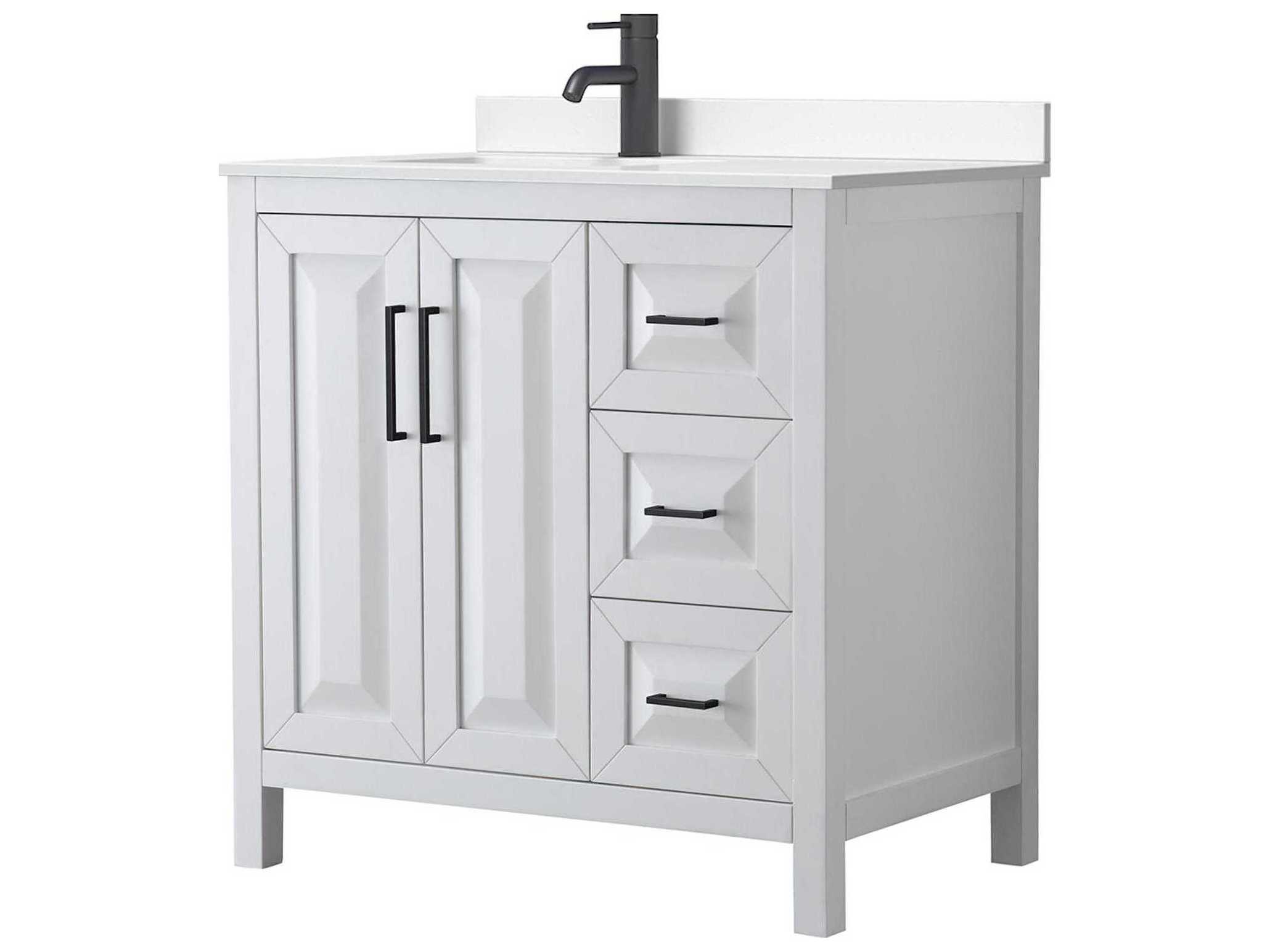 Wyndham Collection Daria 36" White Vanity