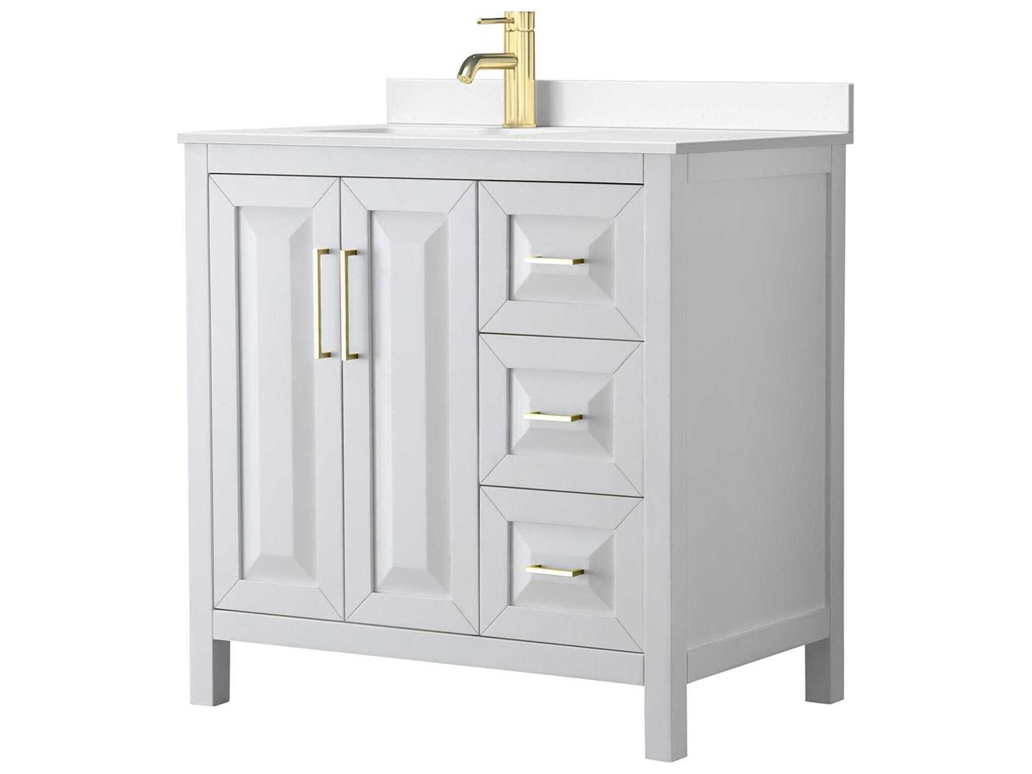 Wyndham Collection Daria 36" White Vanity