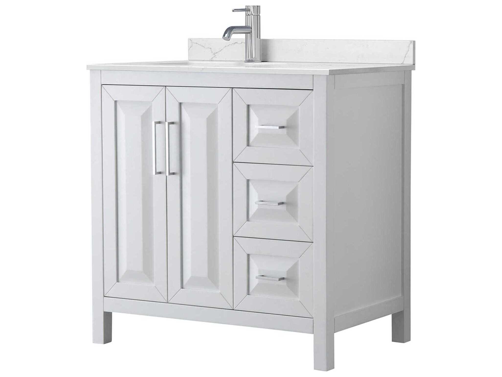 Wyndham Collection Daria 36" White Vanity