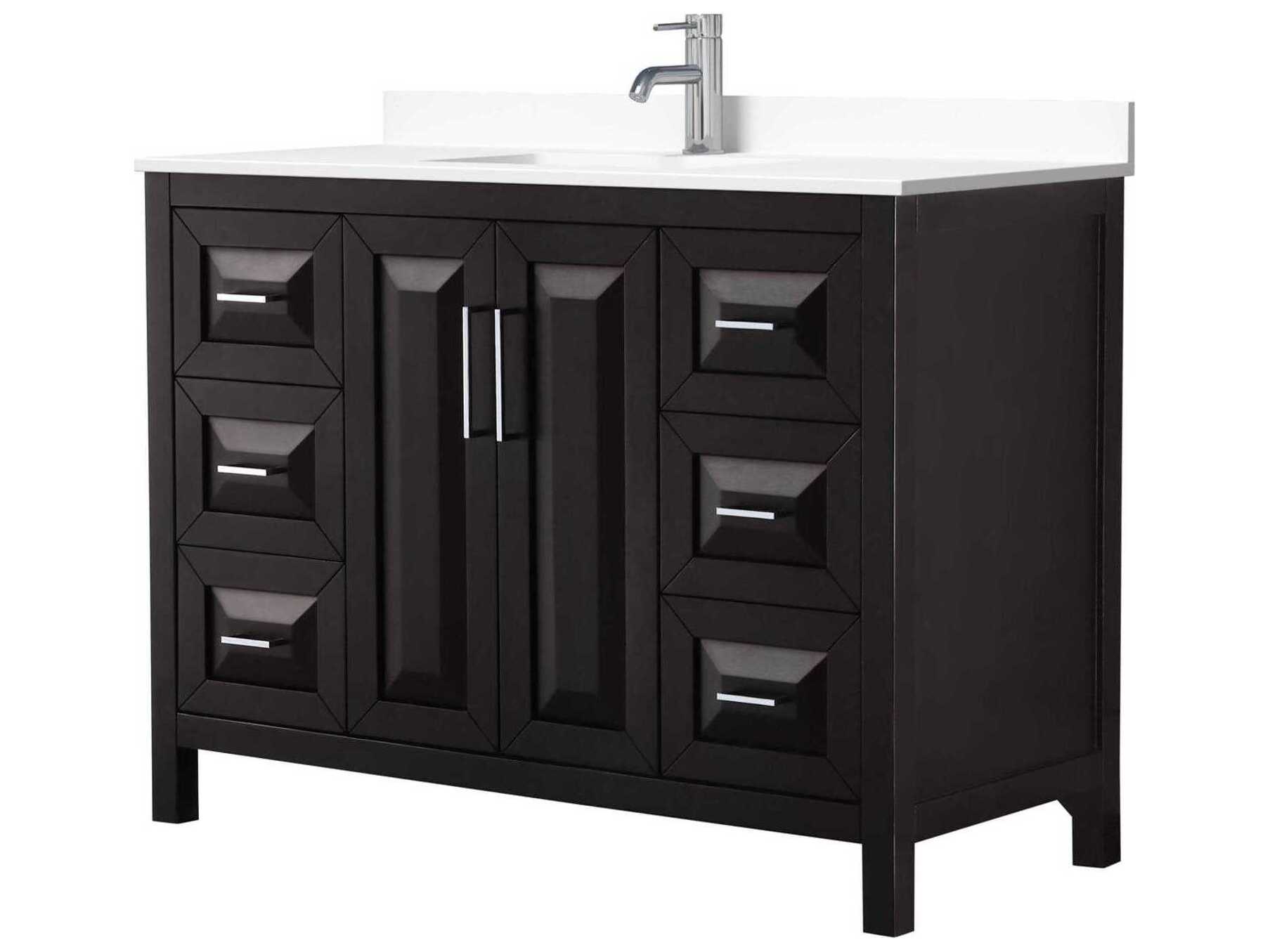 Wyndham Collection Daria 48" Dark Espresso Vanity