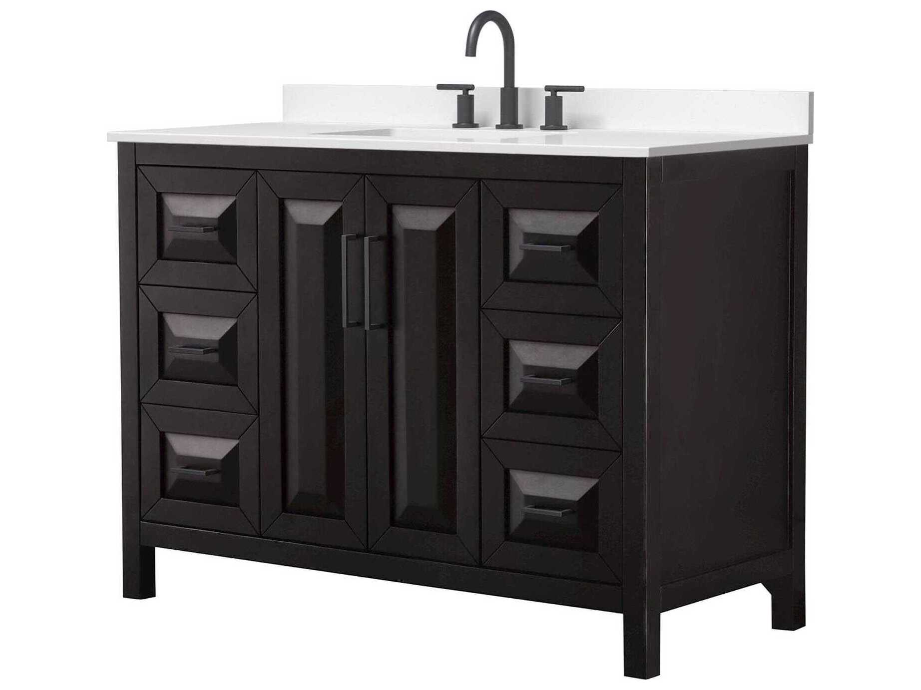 Wyndham Collection Daria 48" Dark Espresso Vanity