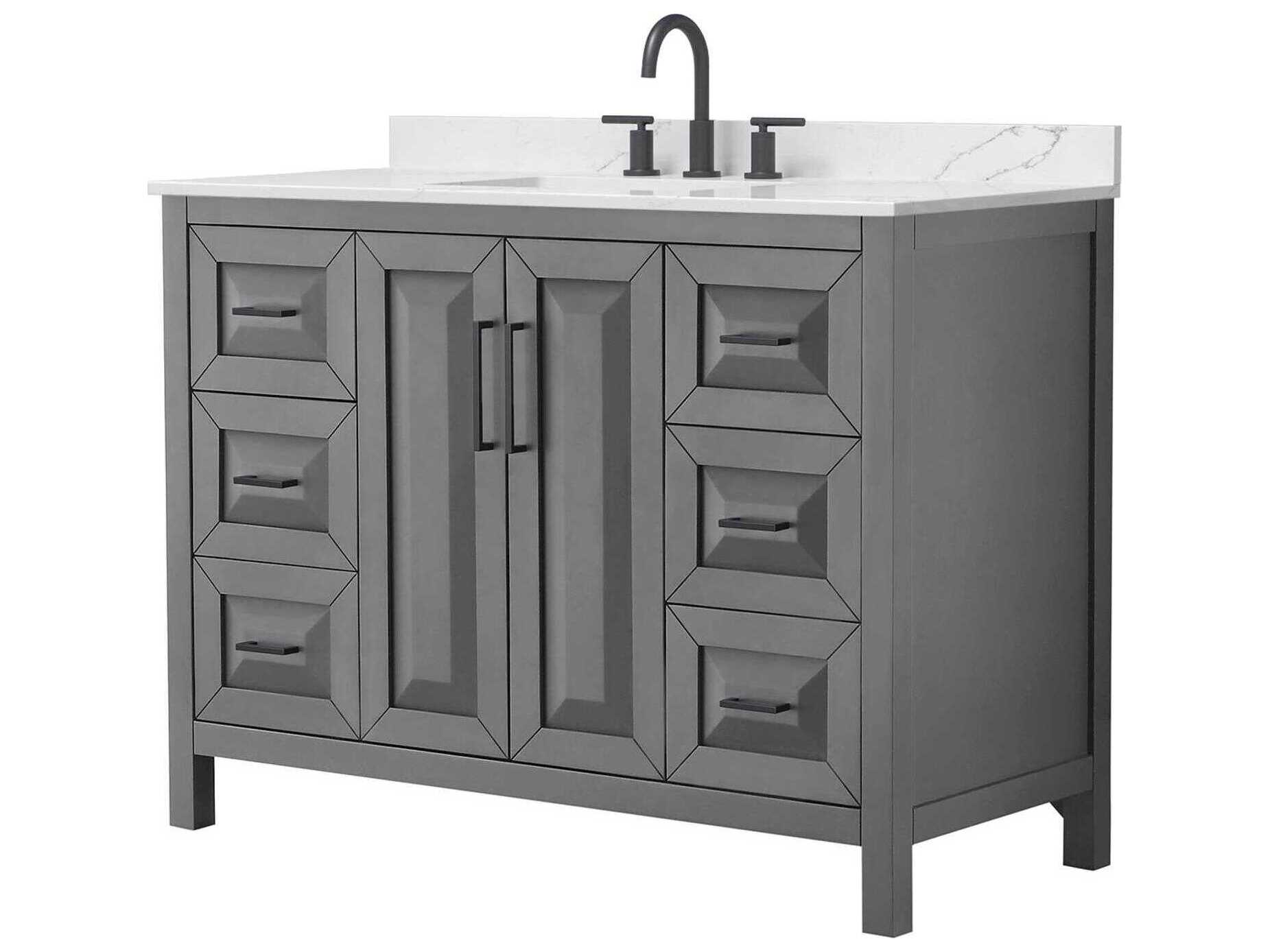 Wyndham Collection Daria 48" Dark Gray Vanity