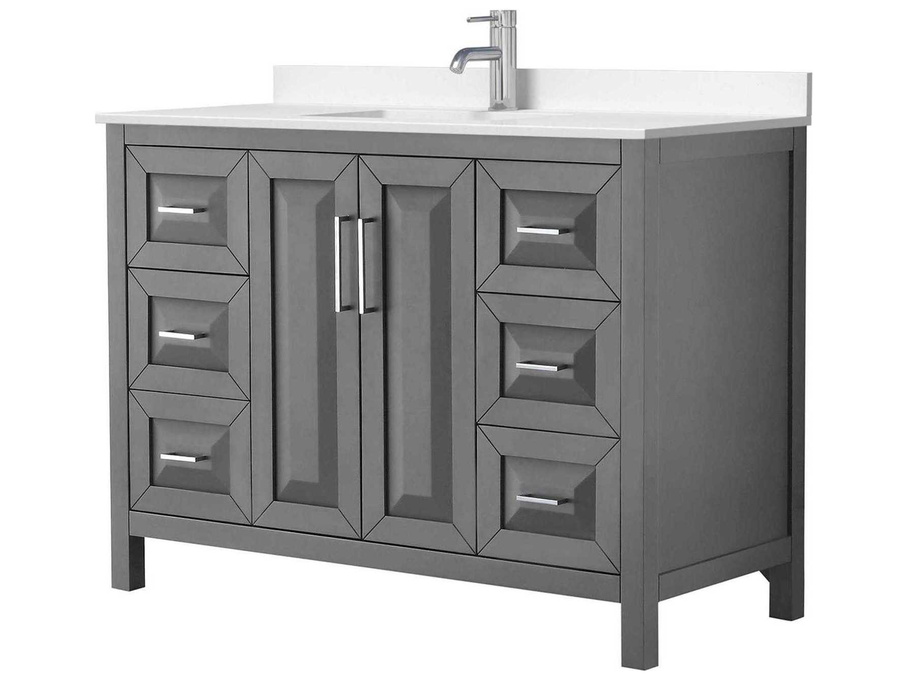 Wyndham Collection Daria 48" Dark Gray Vanity