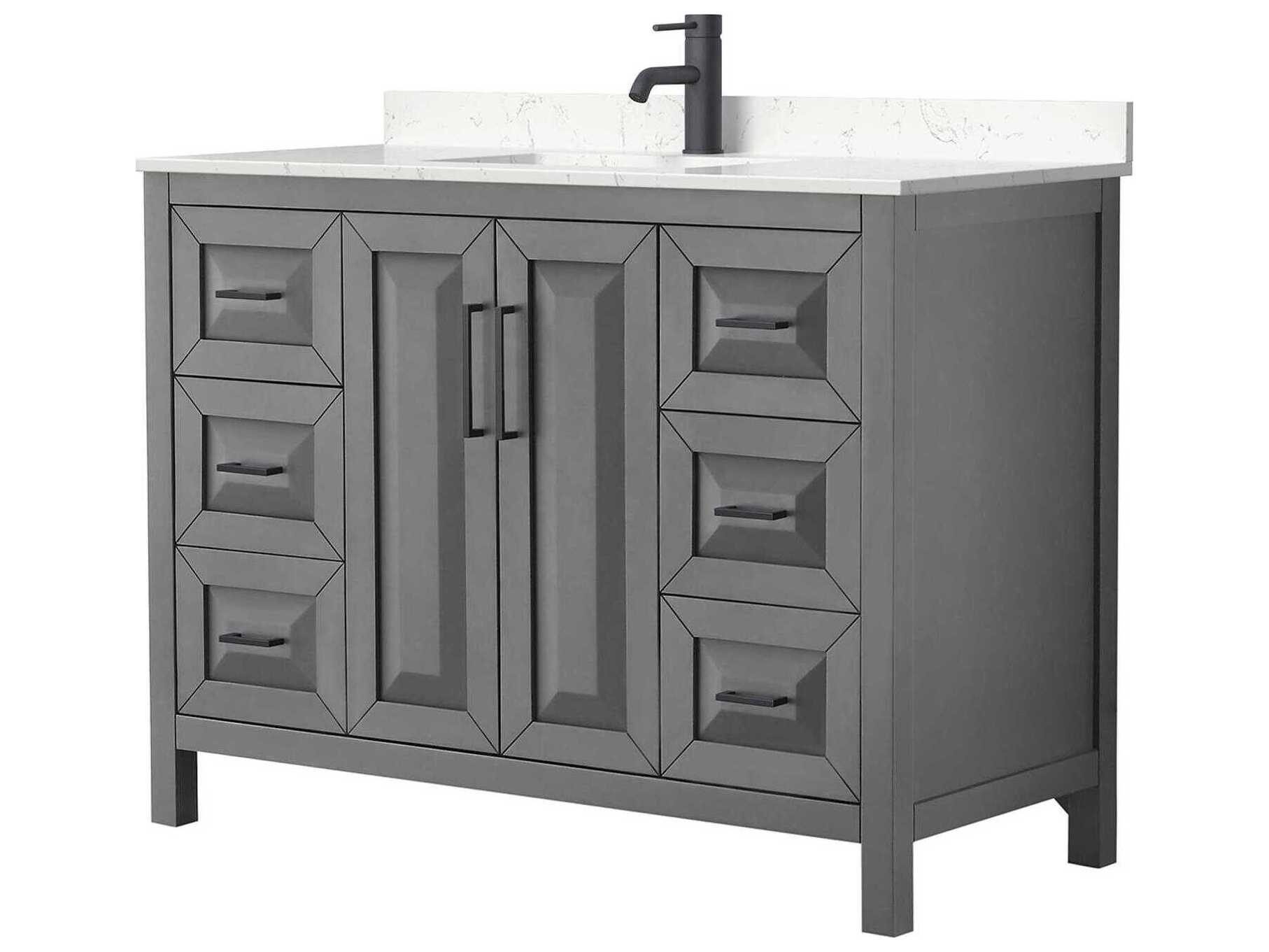 Wyndham Collection Daria 48" Dark Gray Vanity