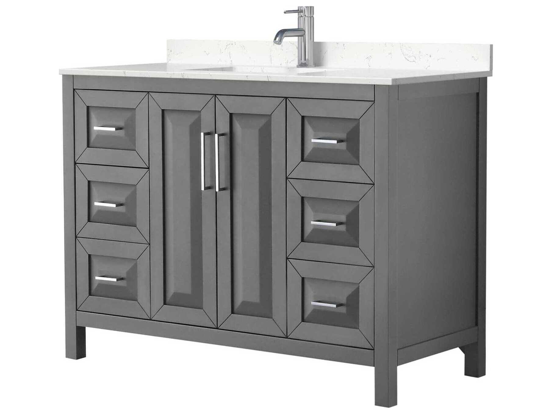 Wyndham Collection Daria 48" Dark Gray Vanity