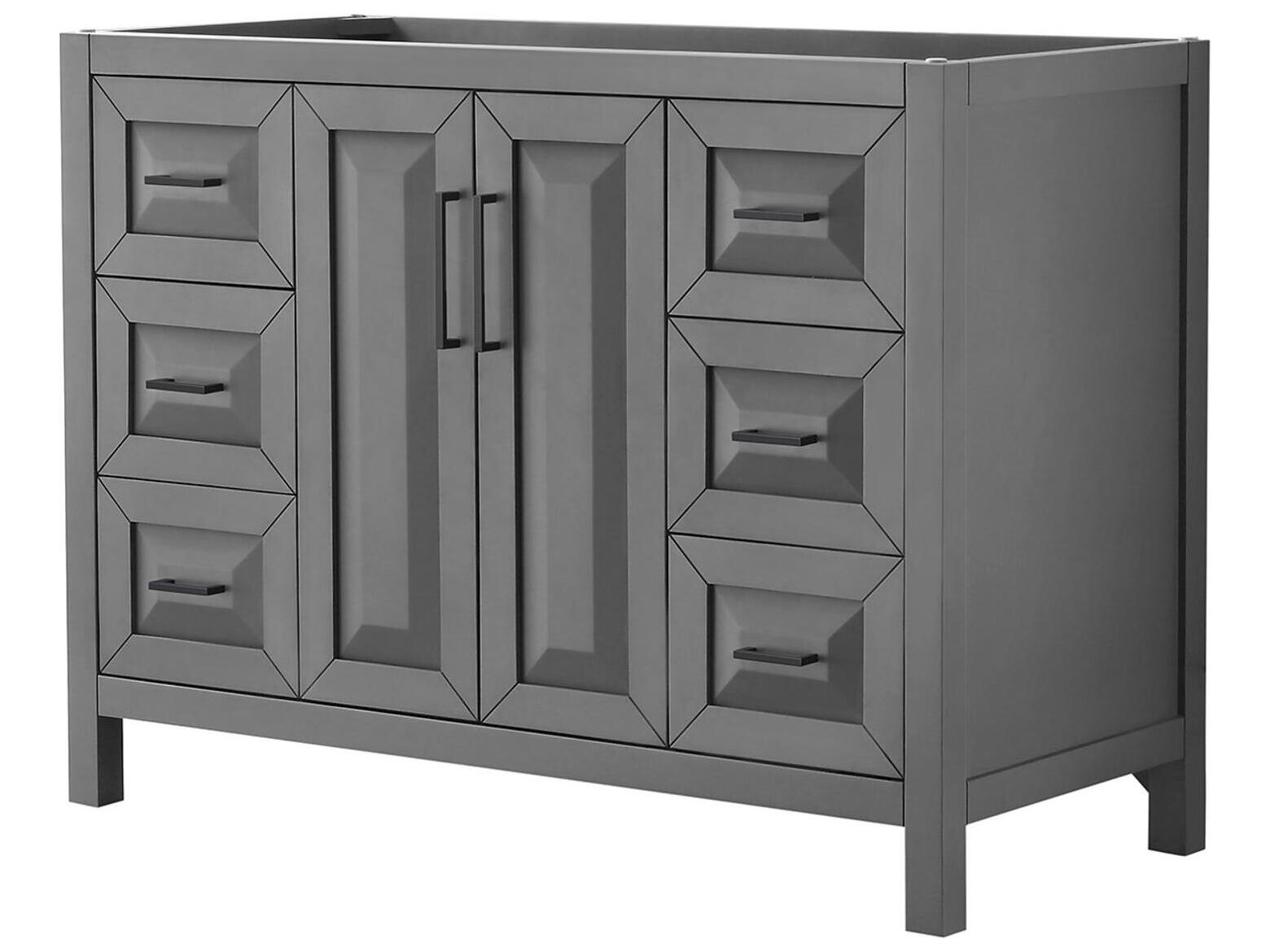 Wyndham Collection Daria 47" Dark Gray Vanity