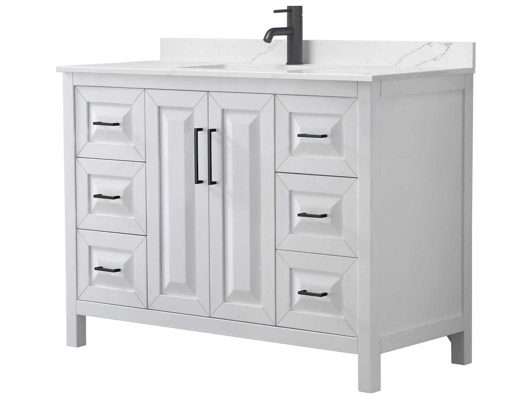Wyndham Collection Daria 48" White Vanity