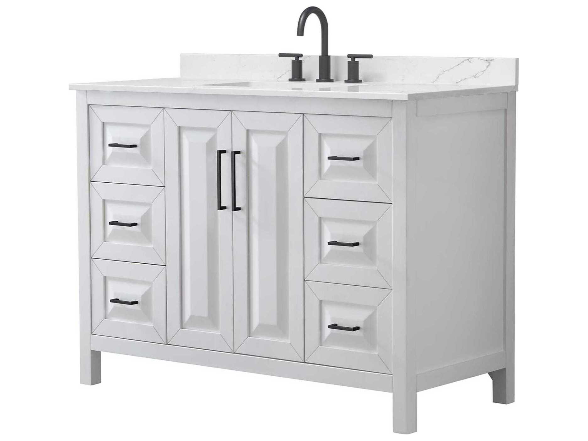 Wyndham Collection Daria 48" White Vanity