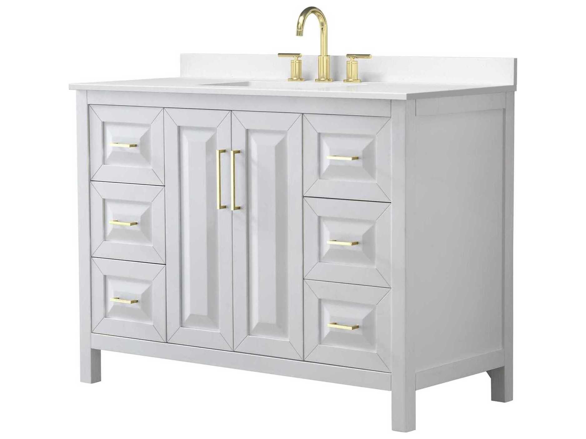Wyndham Collection Daria 48" White Vanity