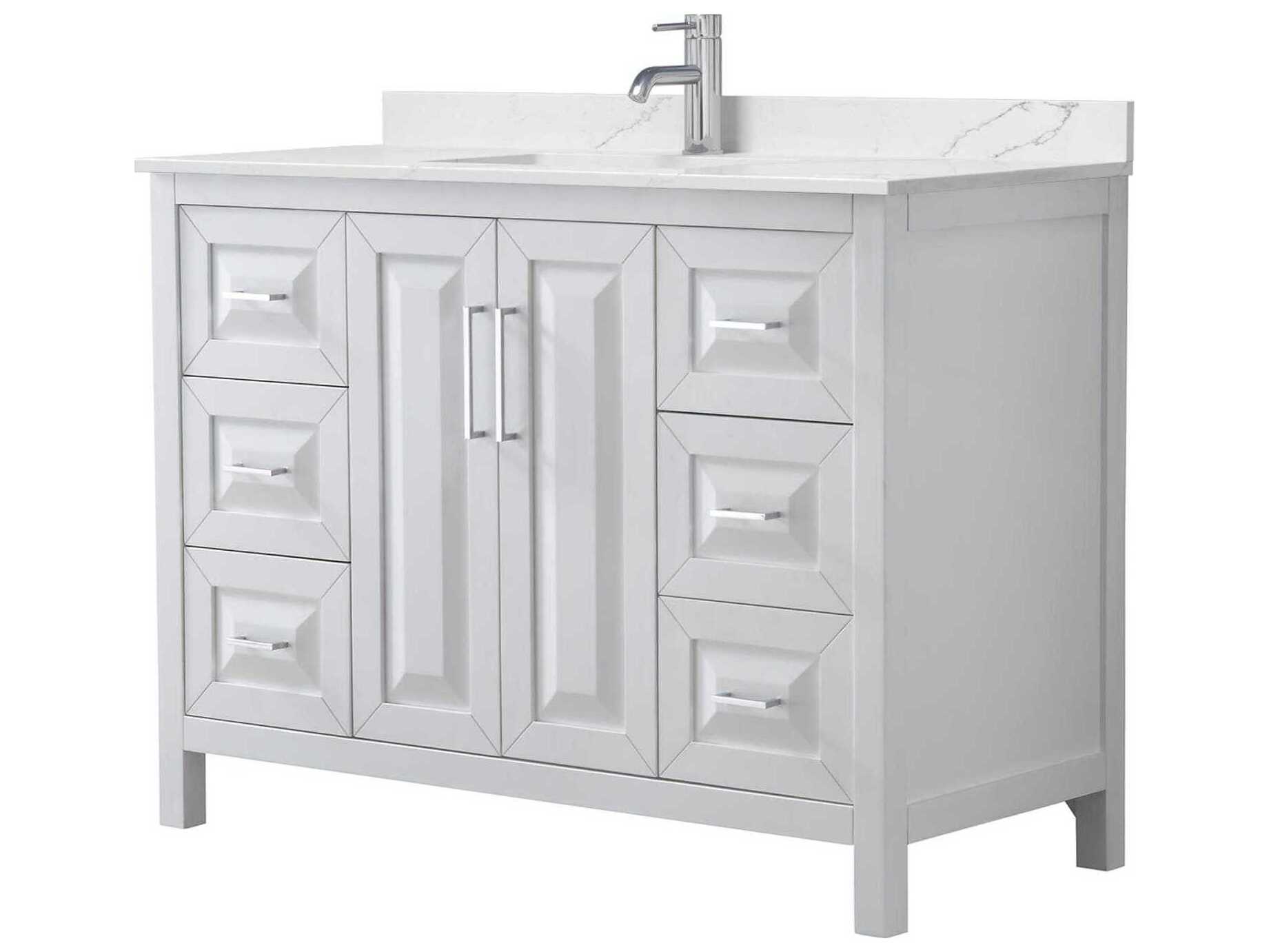 Wyndham Collection Daria 48" White Vanity