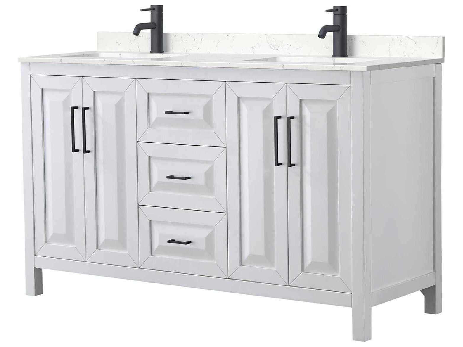 Wyndham Collection Daria 60" White Vanity