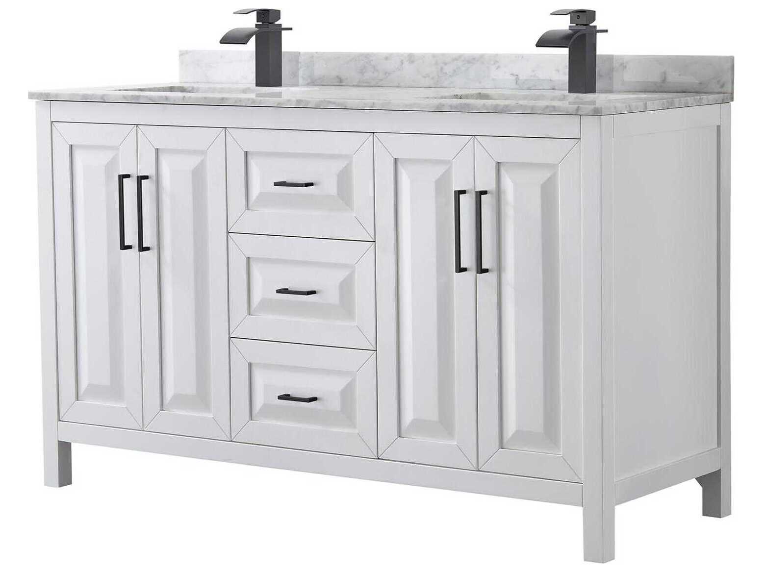 Wyndham Collection Daria 60" White Vanity