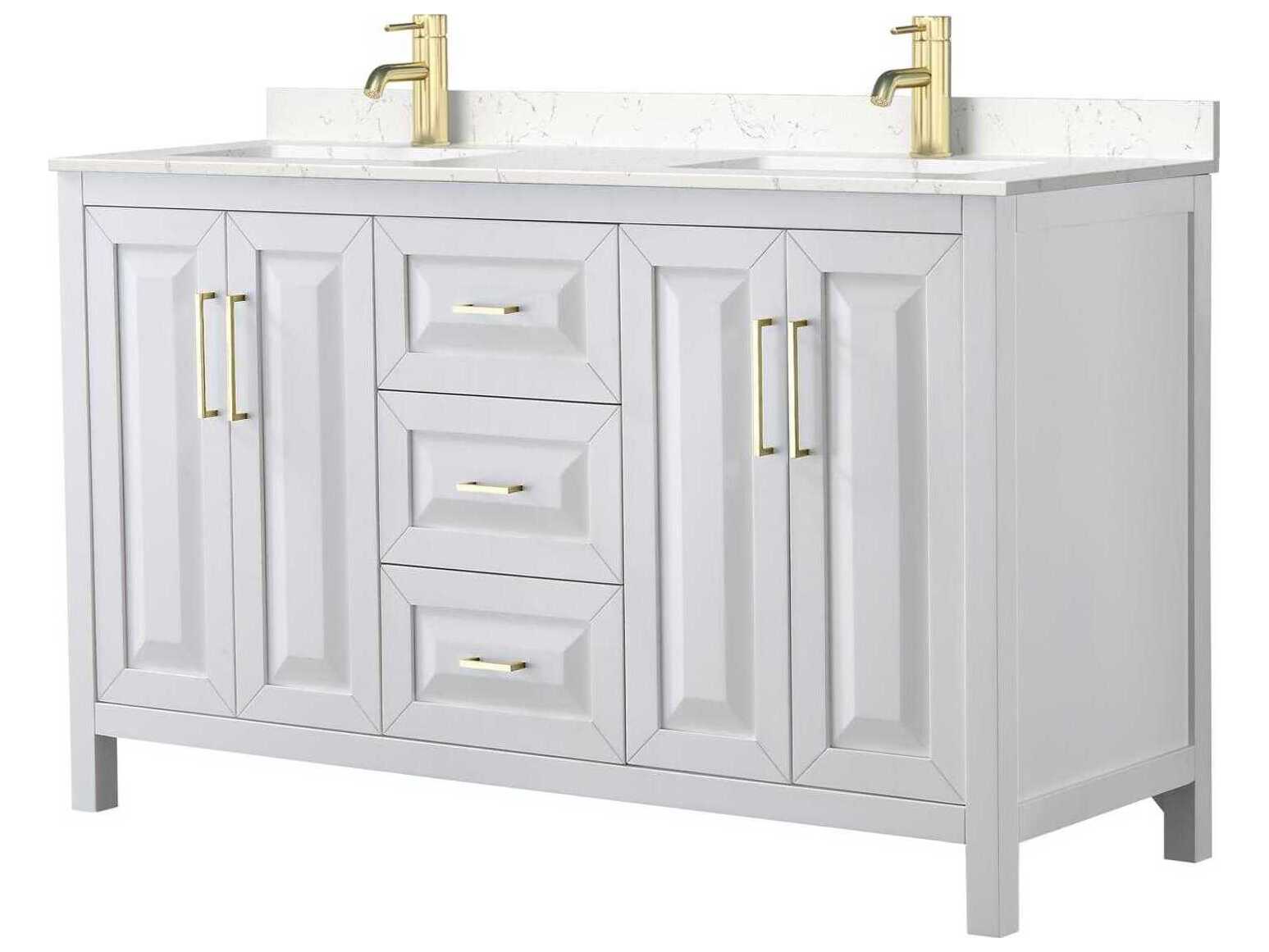 Wyndham Collection Daria 60" White Vanity