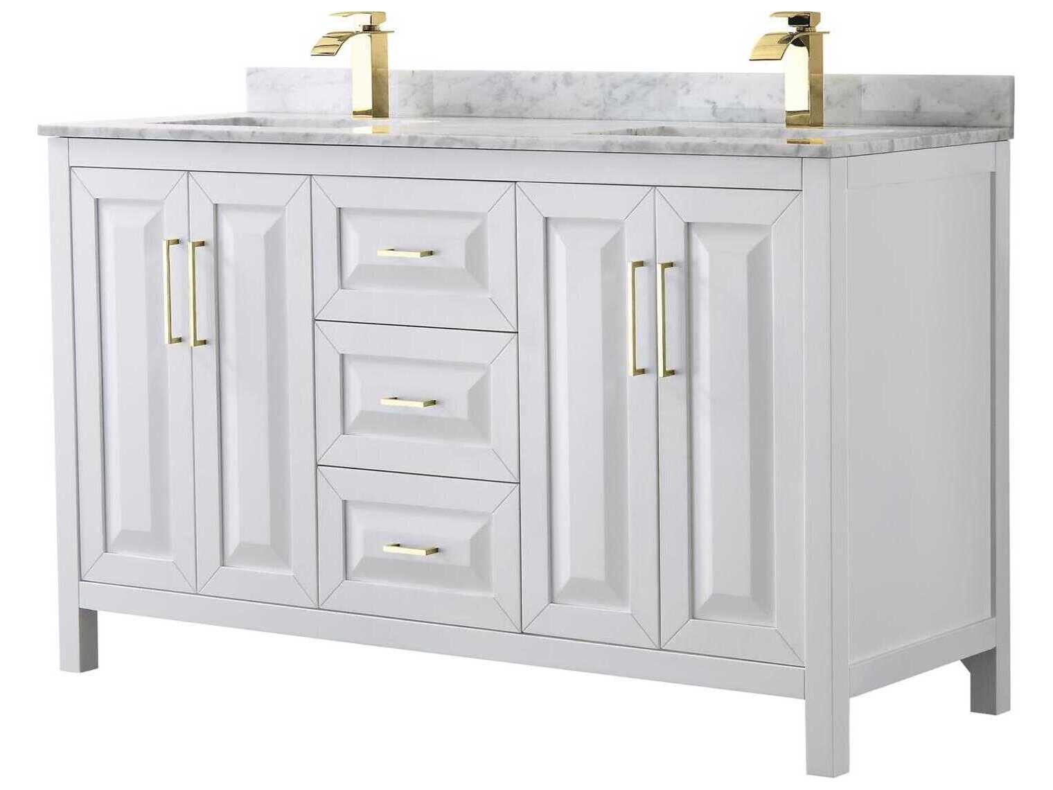 Wyndham Collection Daria 60" White Vanity