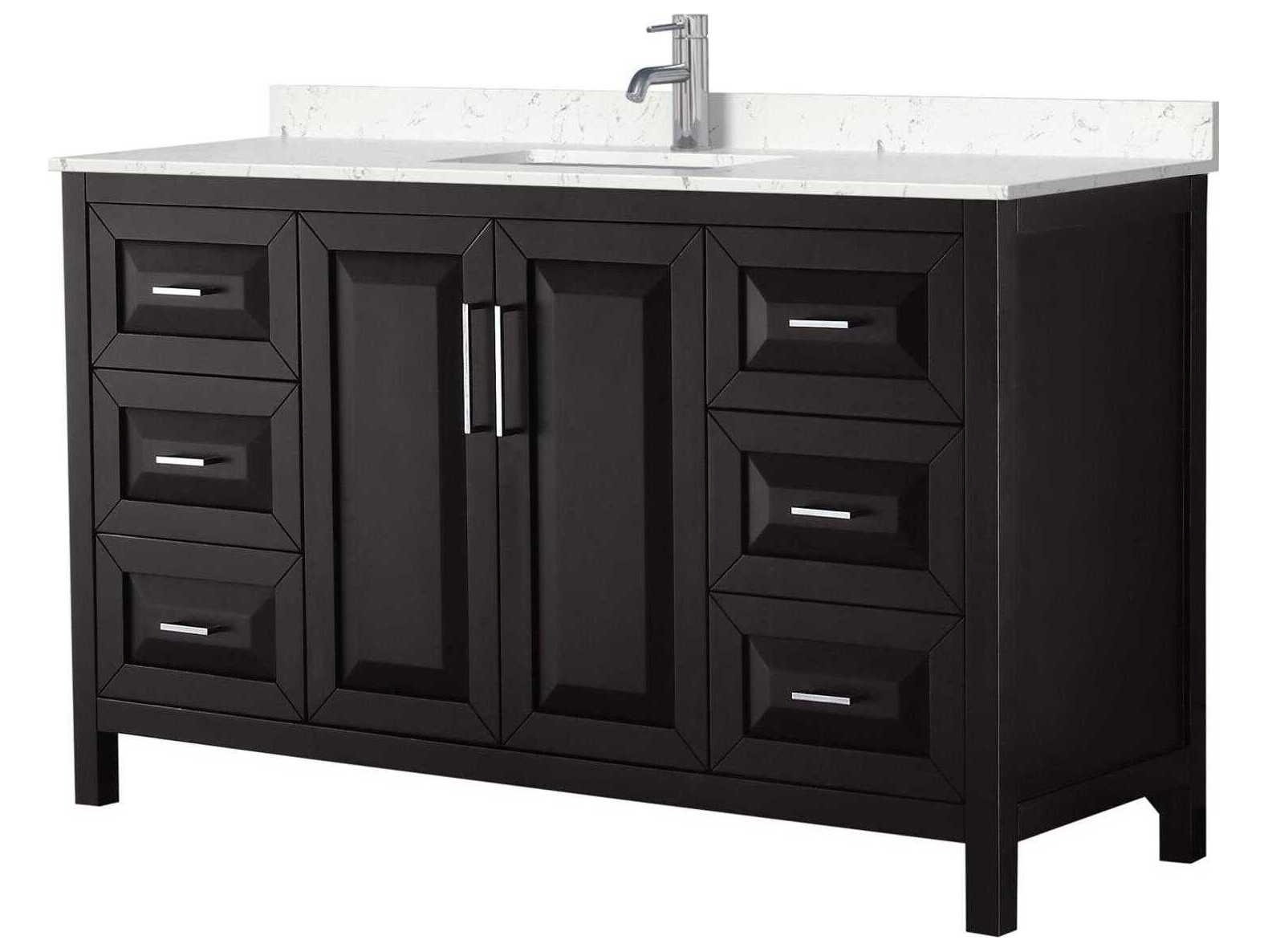 Wyndham Collection Daria 60" Dark Espresso Vanity