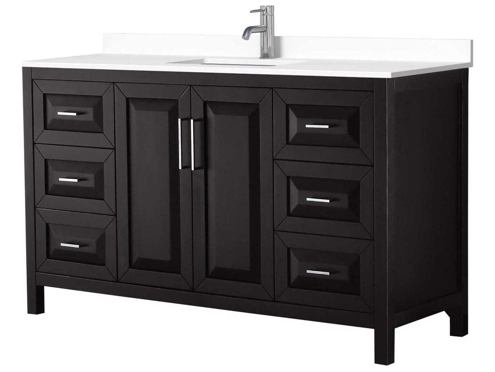 Wyndham Collection Daria 60" Dark Espresso Vanity