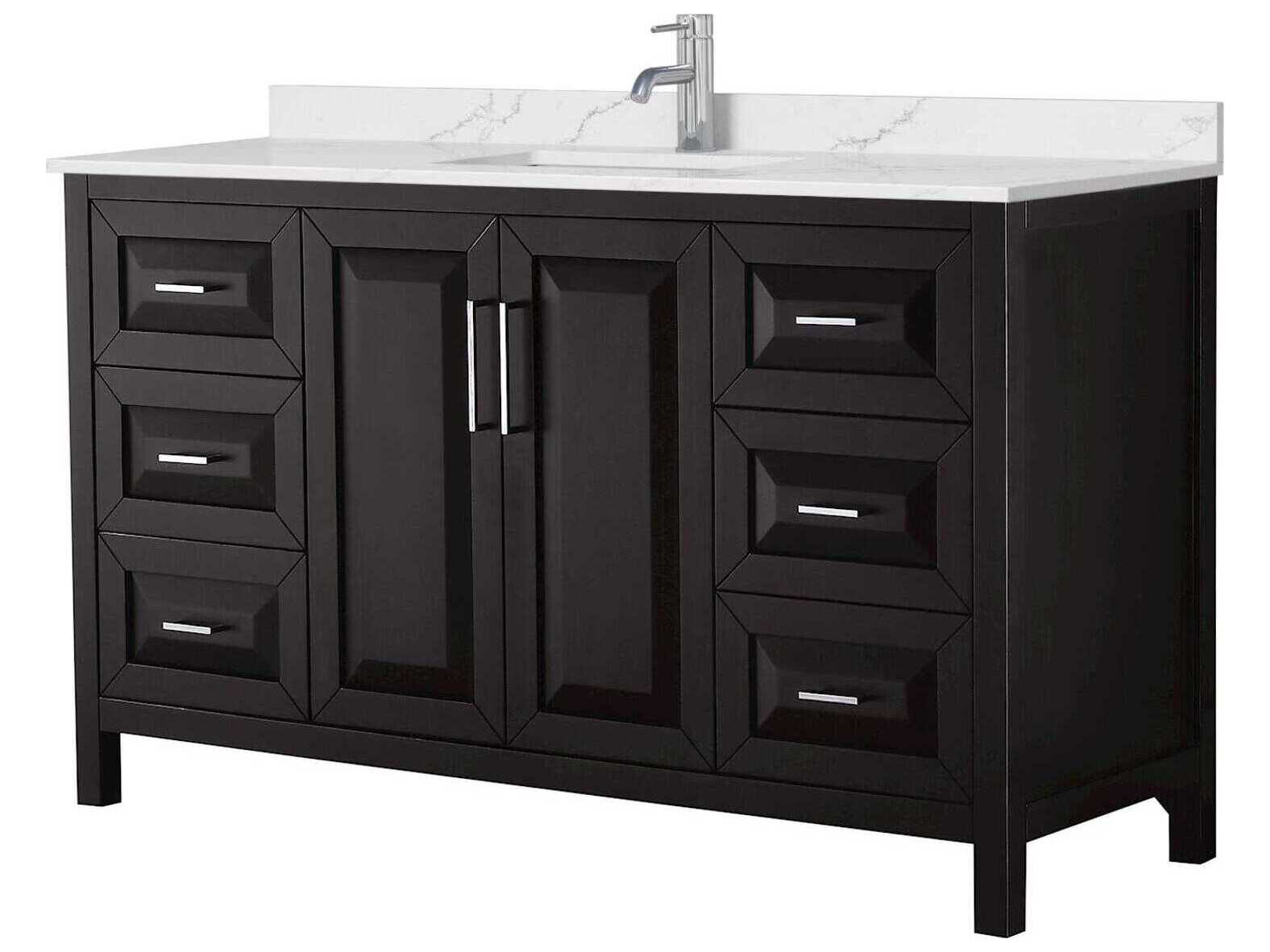 Wyndham Collection Daria 60" Dark Espresso Vanity