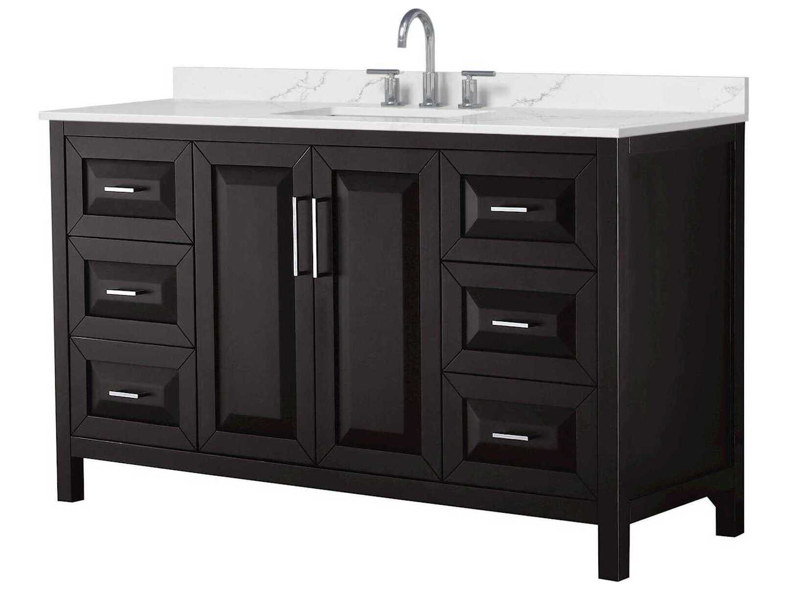 Wyndham Collection Daria 60" Dark Espresso Vanity