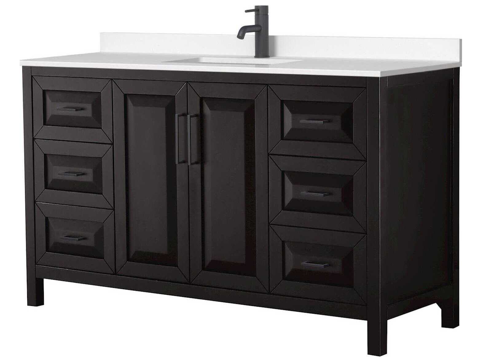 Wyndham Collection Daria 60" Dark Espresso Vanity