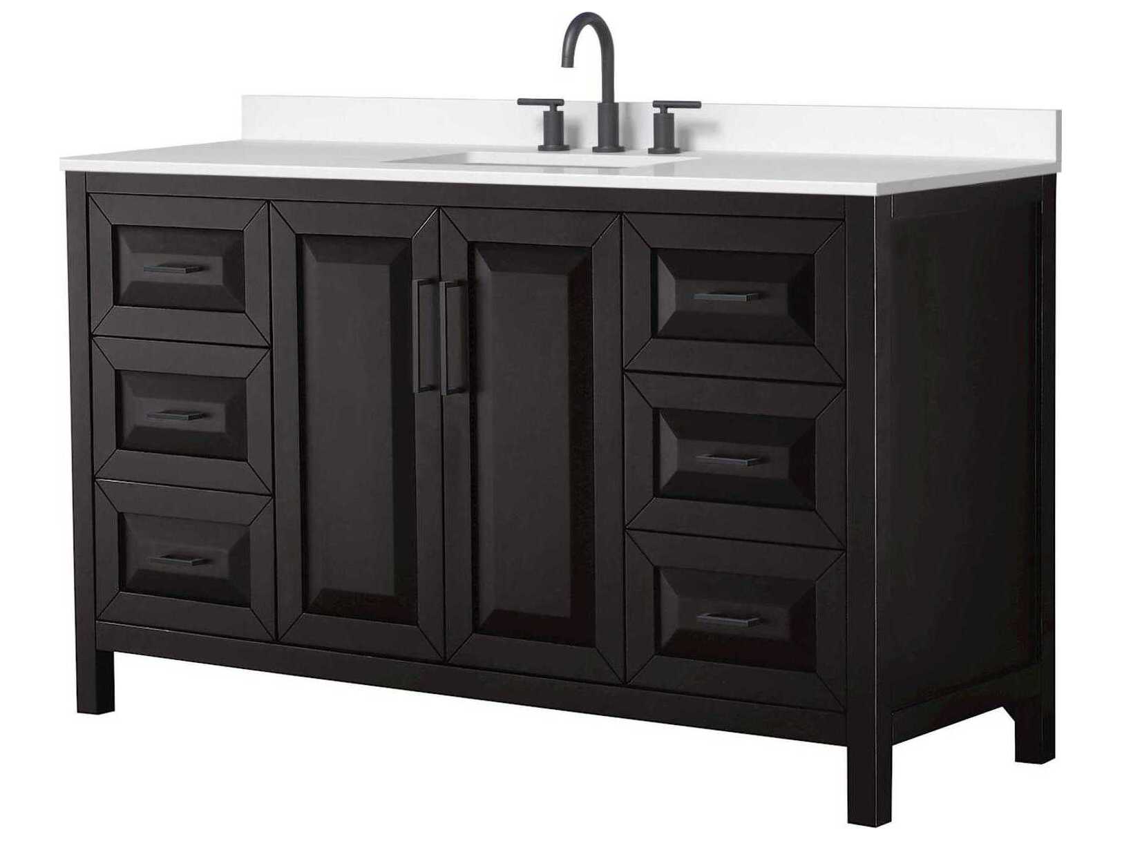 Wyndham Collection Daria 60" Dark Espresso Vanity