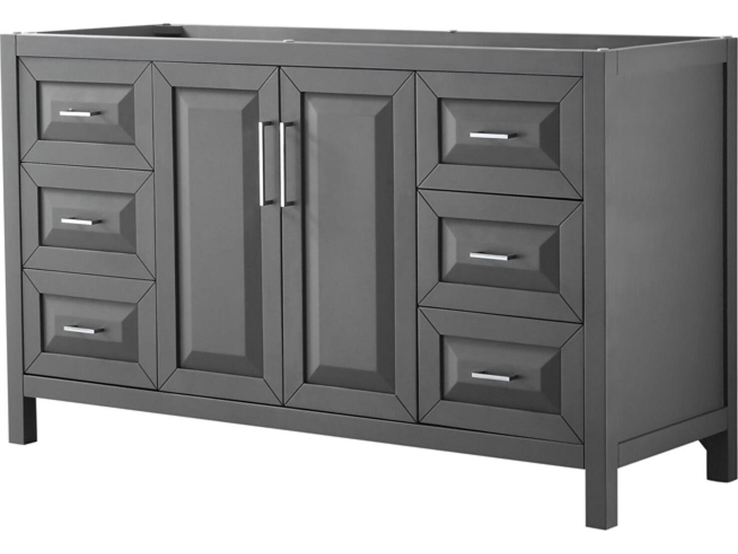 Wyndham Collection Daria 59" Dark Gray Vanity