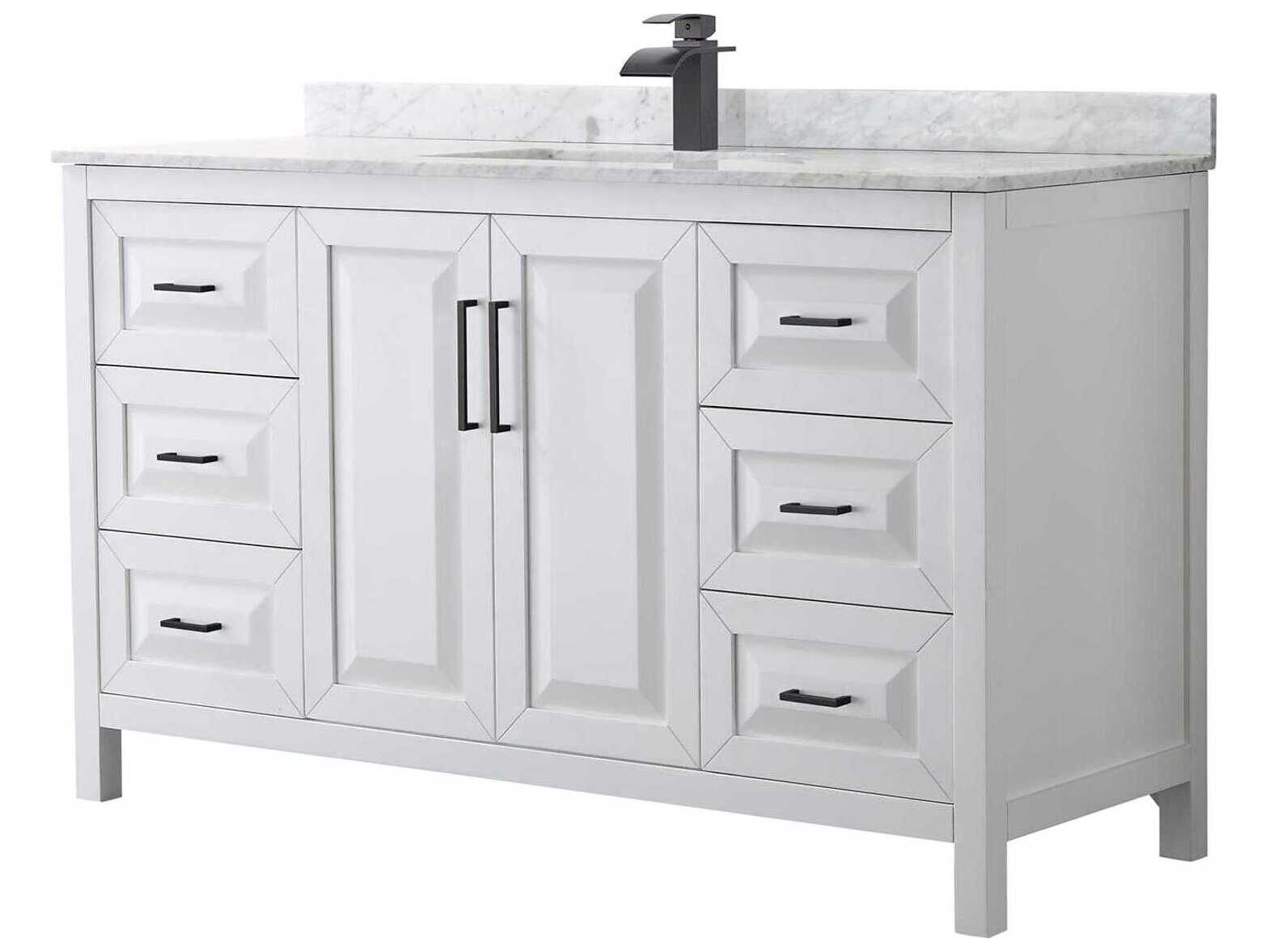 Wyndham Collection Daria 60" White Vanity