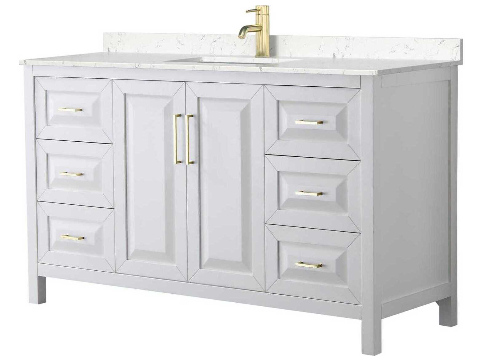 Wyndham Collection Daria 60" White Vanity