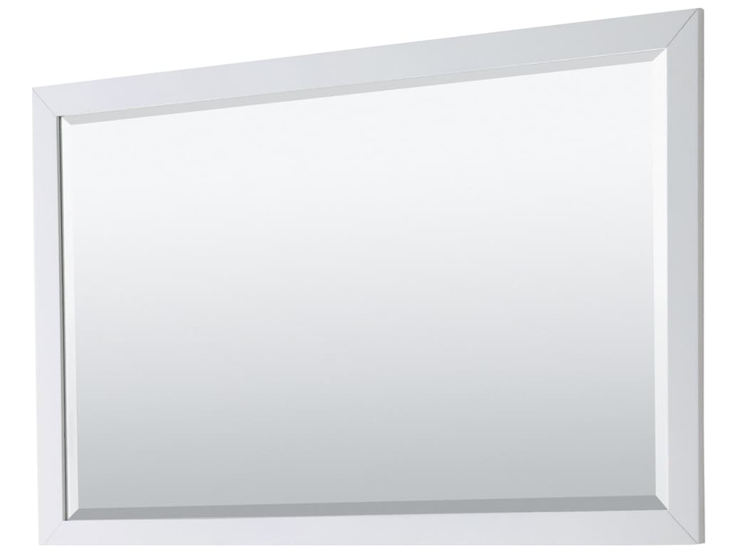 Wyndham Collection Daria 59" White Vanity with 58" Mirror