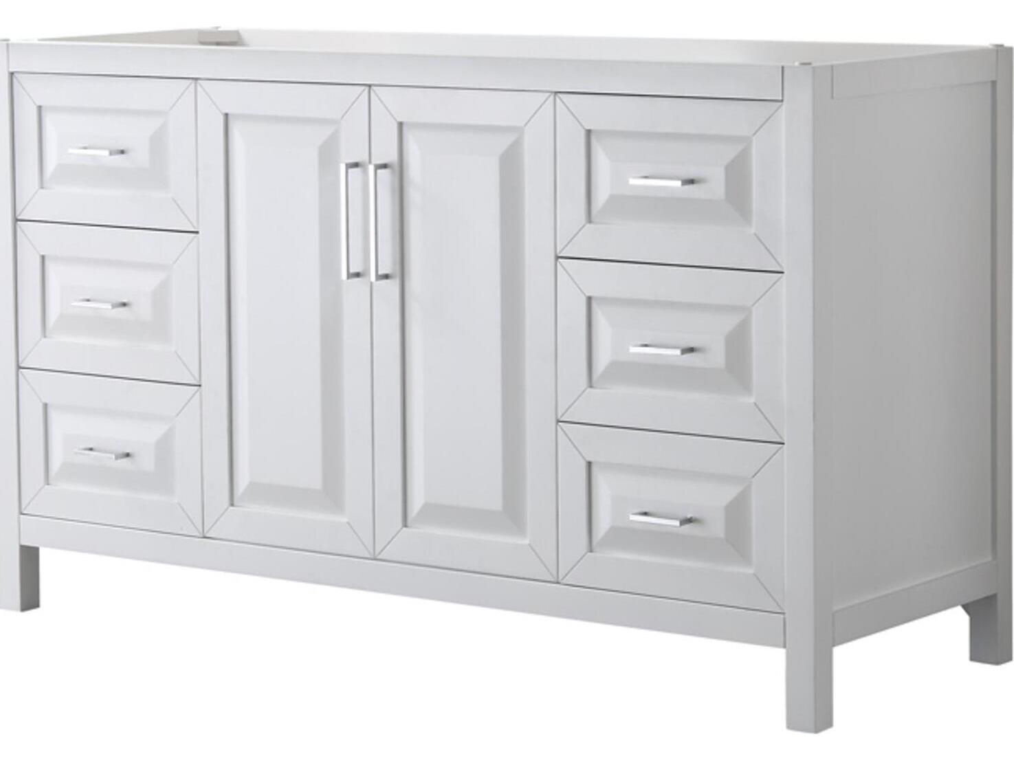 Wyndham Collection Daria 59" White Vanity