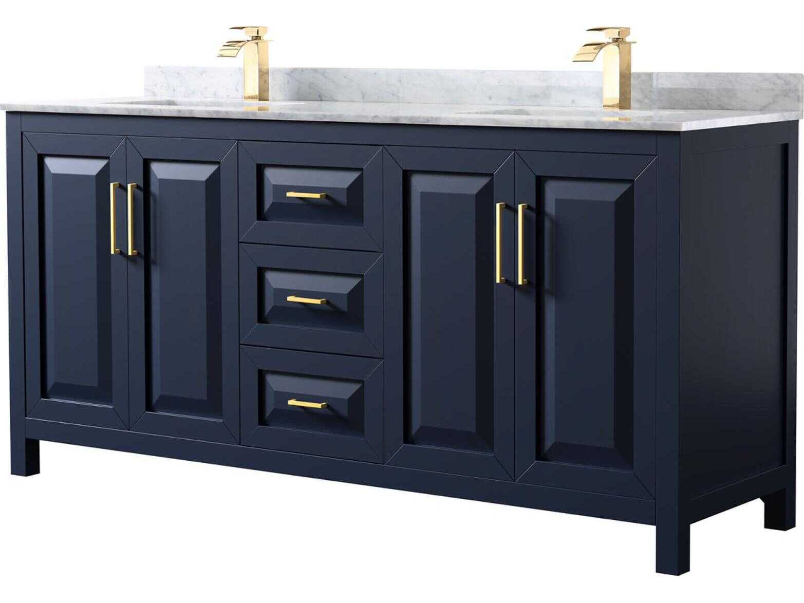 Wyndham Collection Daria 72" Dark Blue Vanity