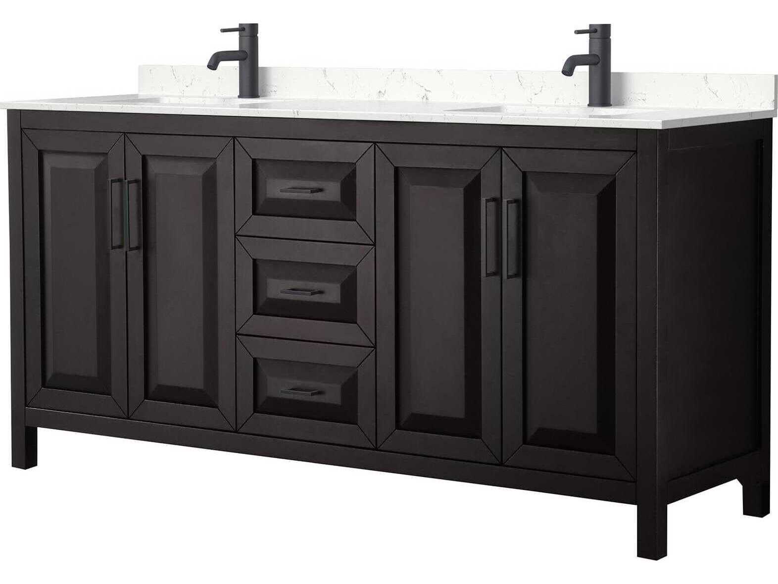Wyndham Collection Daria 72" Dark Espresso Vanity