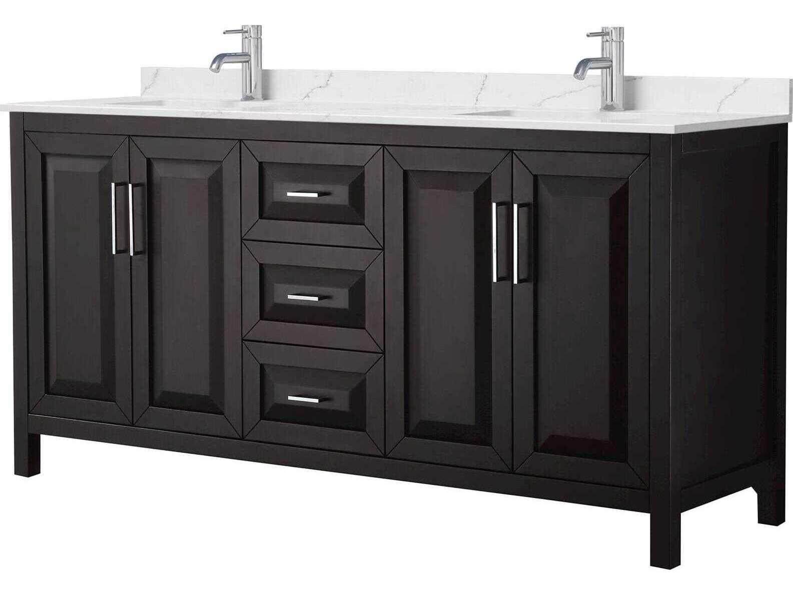 Wyndham Collection Daria 72" Dark Espresso Vanity