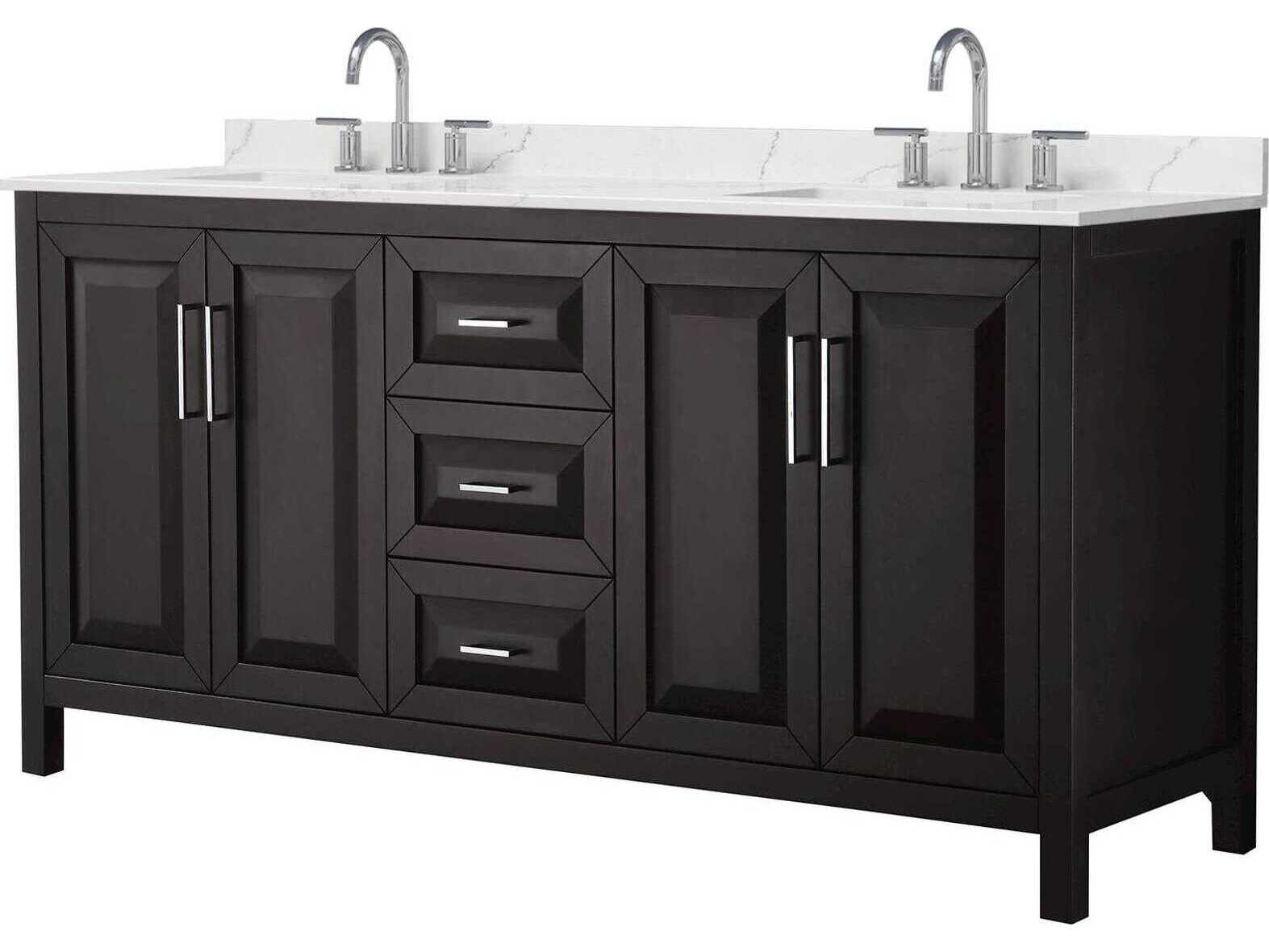 Wyndham Collection Daria 72" Dark Espresso Vanity