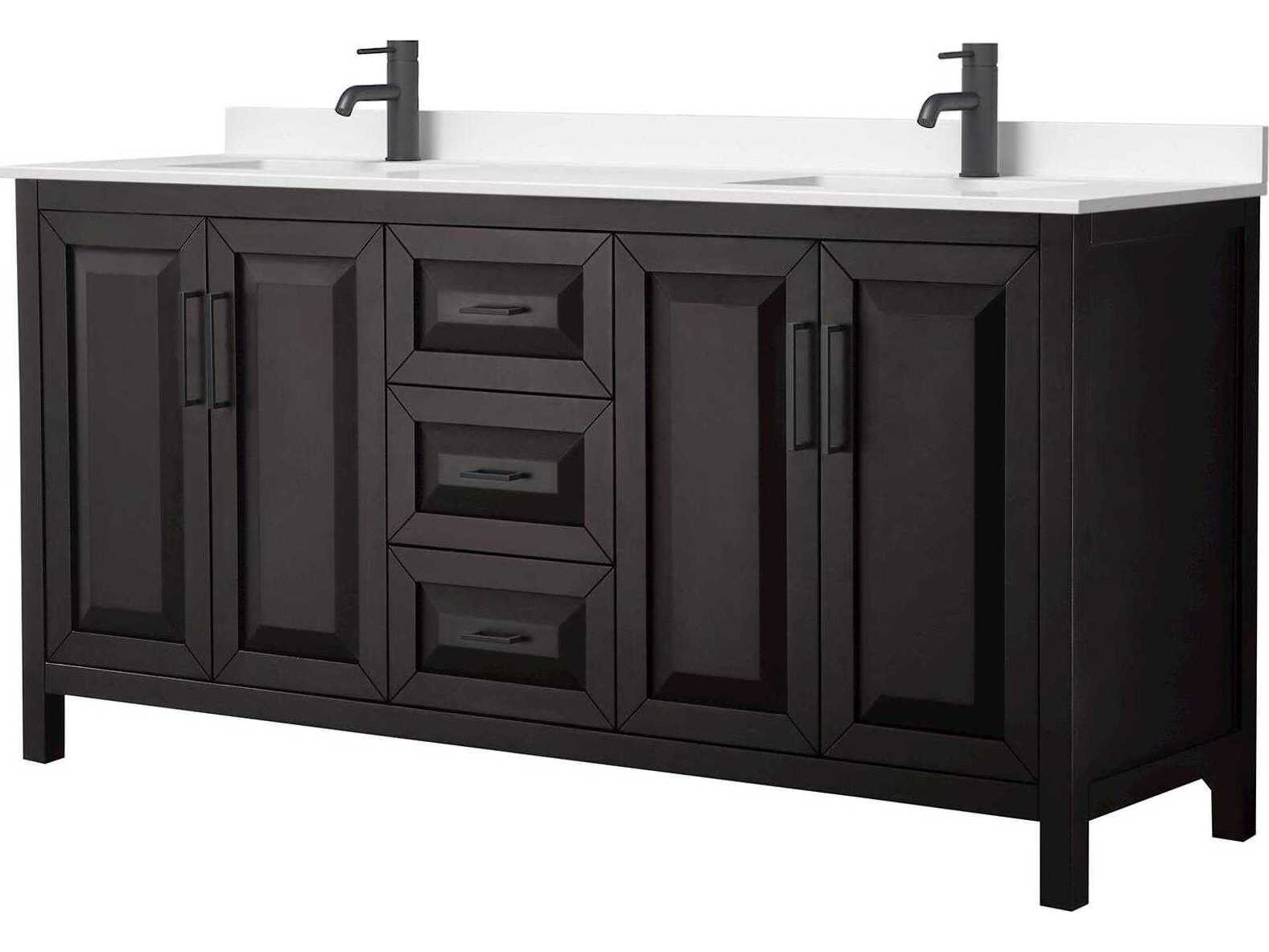 Wyndham Collection Daria 72" Dark Espresso Vanity