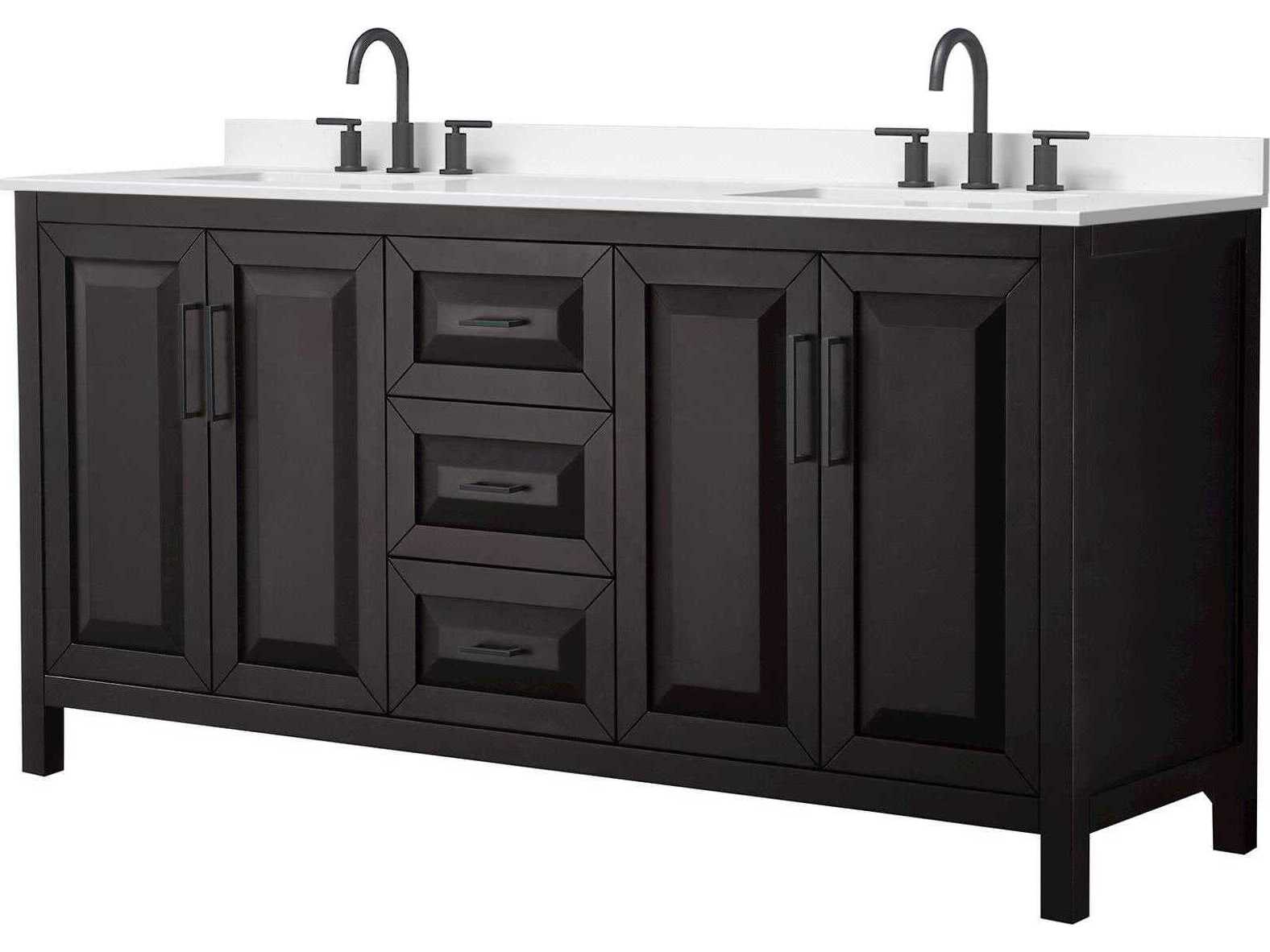 Wyndham Collection Daria 72" Dark Espresso Vanity