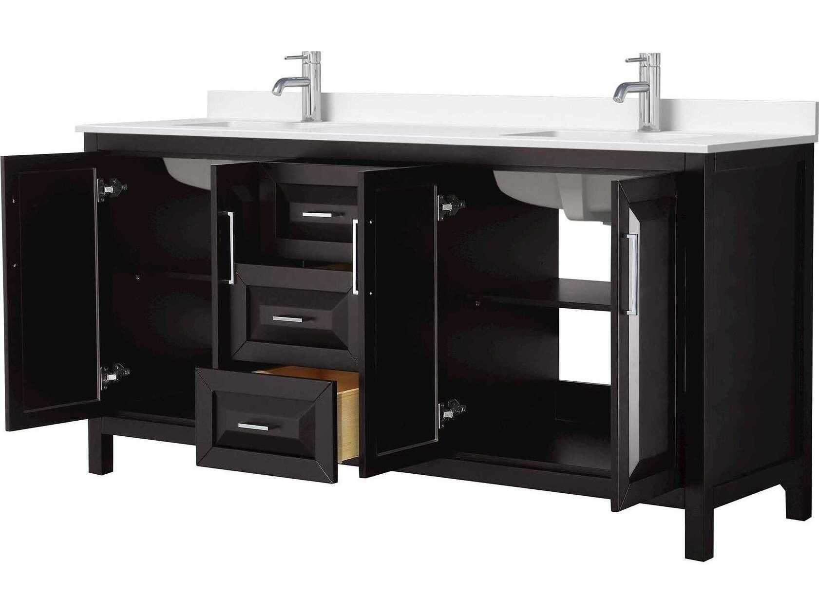 Wyndham Collection Daria 72" Dark Espresso Vanity