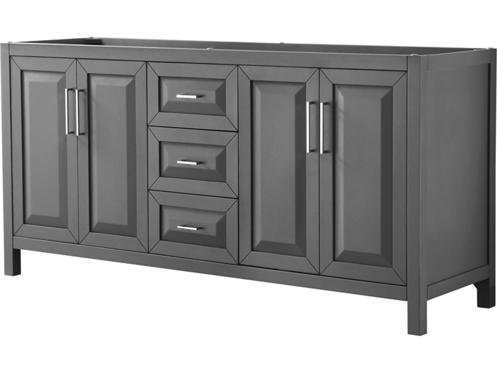 Wyndham Collection Daria 71" Dark Gray Vanity