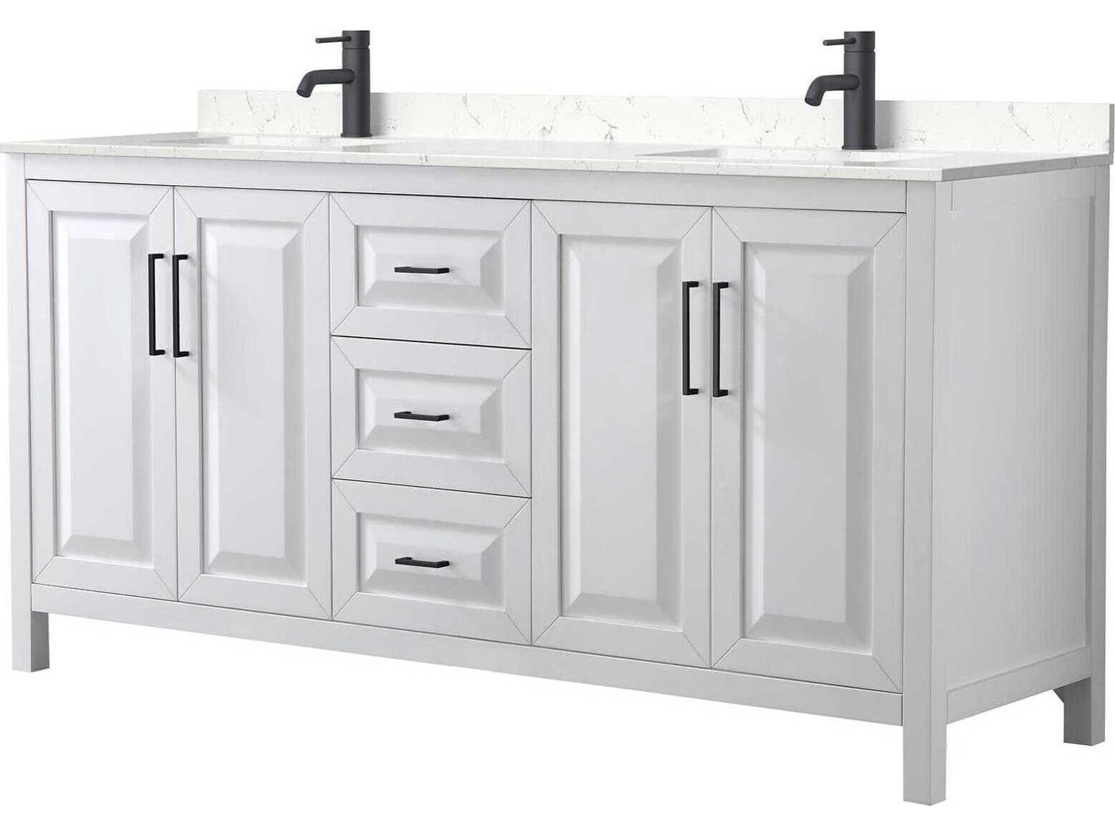 Wyndham Collection Daria 72" White Vanity