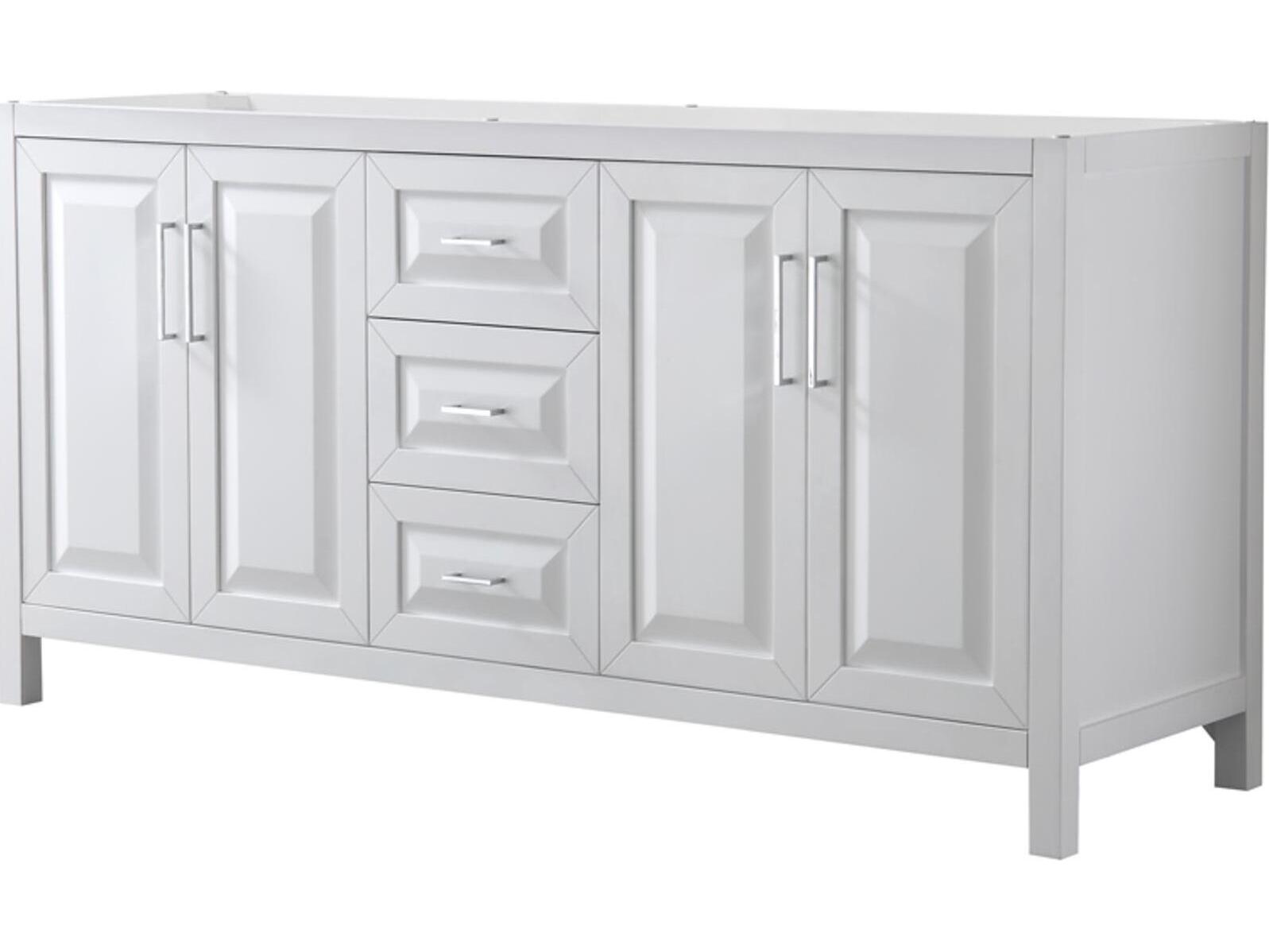 Wyndham Collection Daria 71" White Vanity