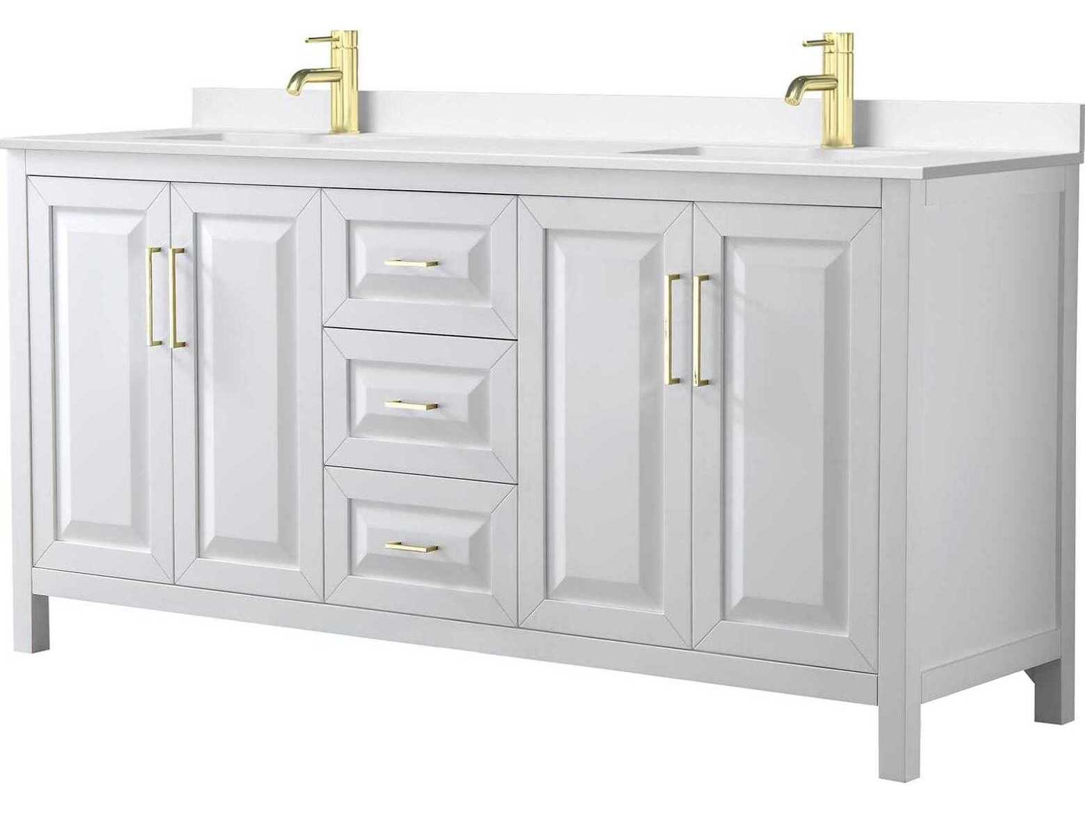 Wyndham Collection Daria 72" White Vanity