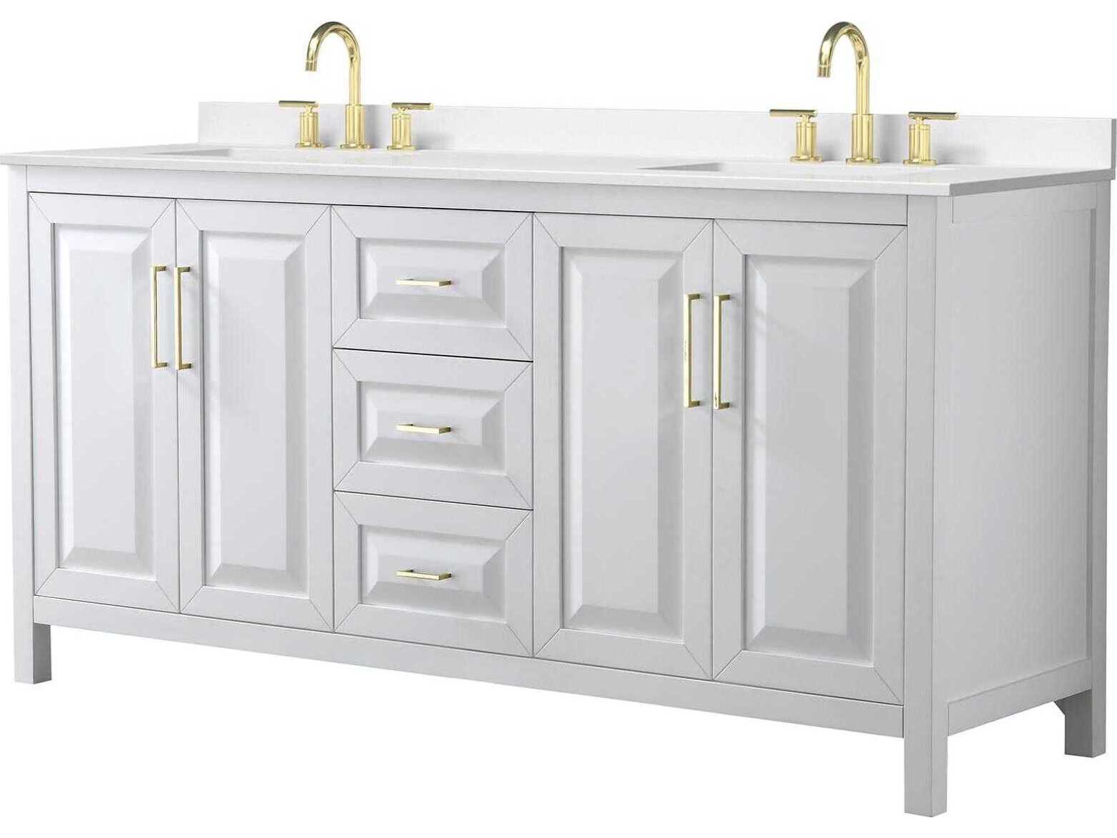 Wyndham Collection Daria 72" White Vanity