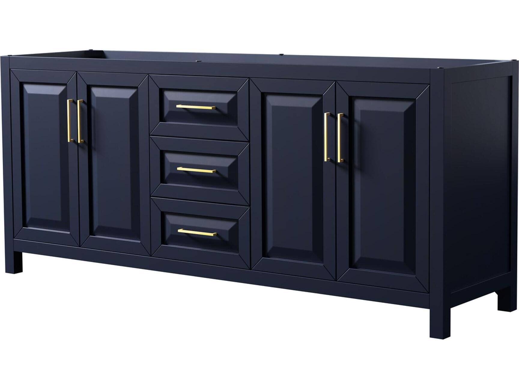 Wyndham Collection Daria 79" Dark Blue Vanity