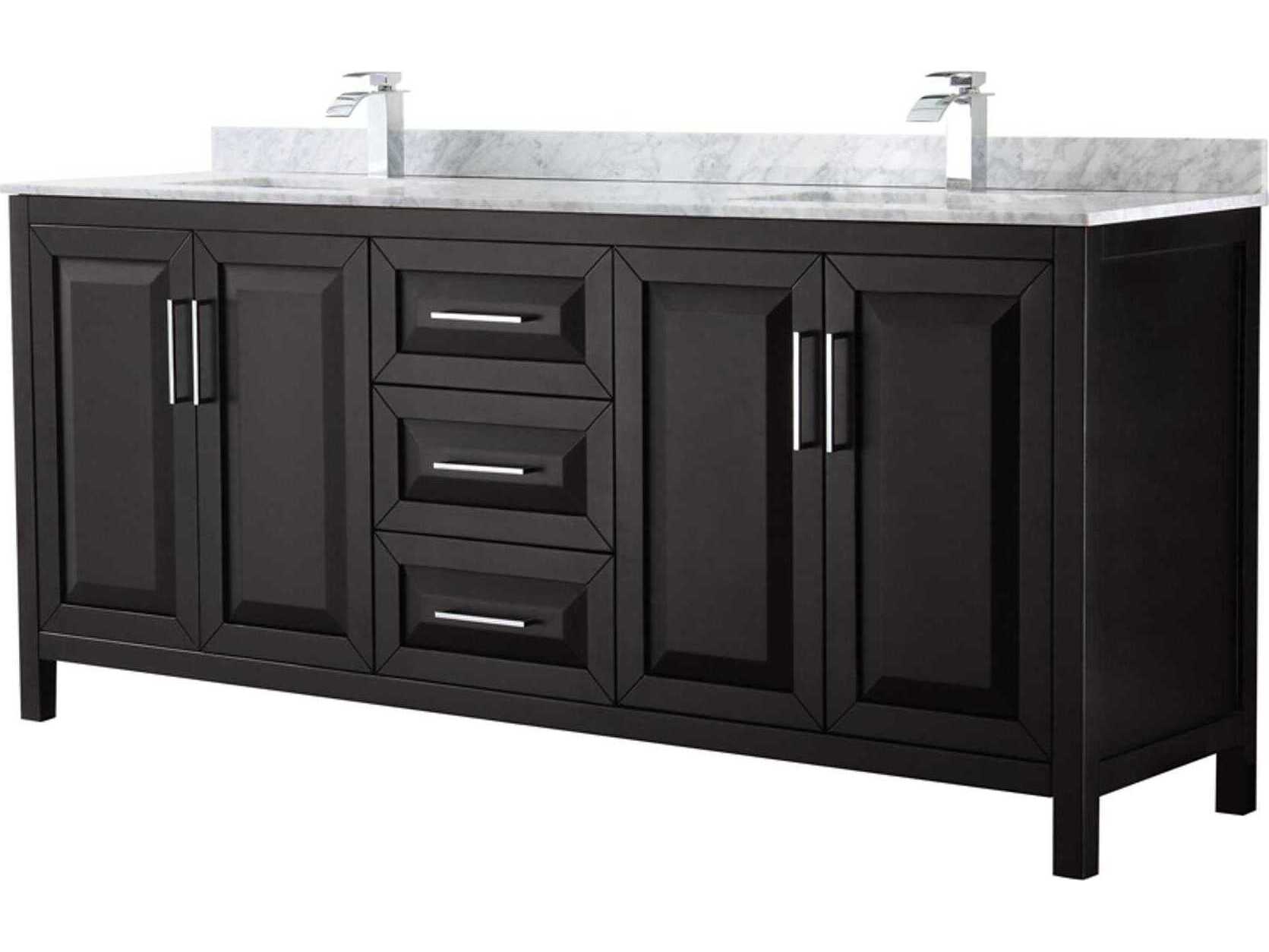 Wyndham Collection Daria 80" Dark Espresso Vanity