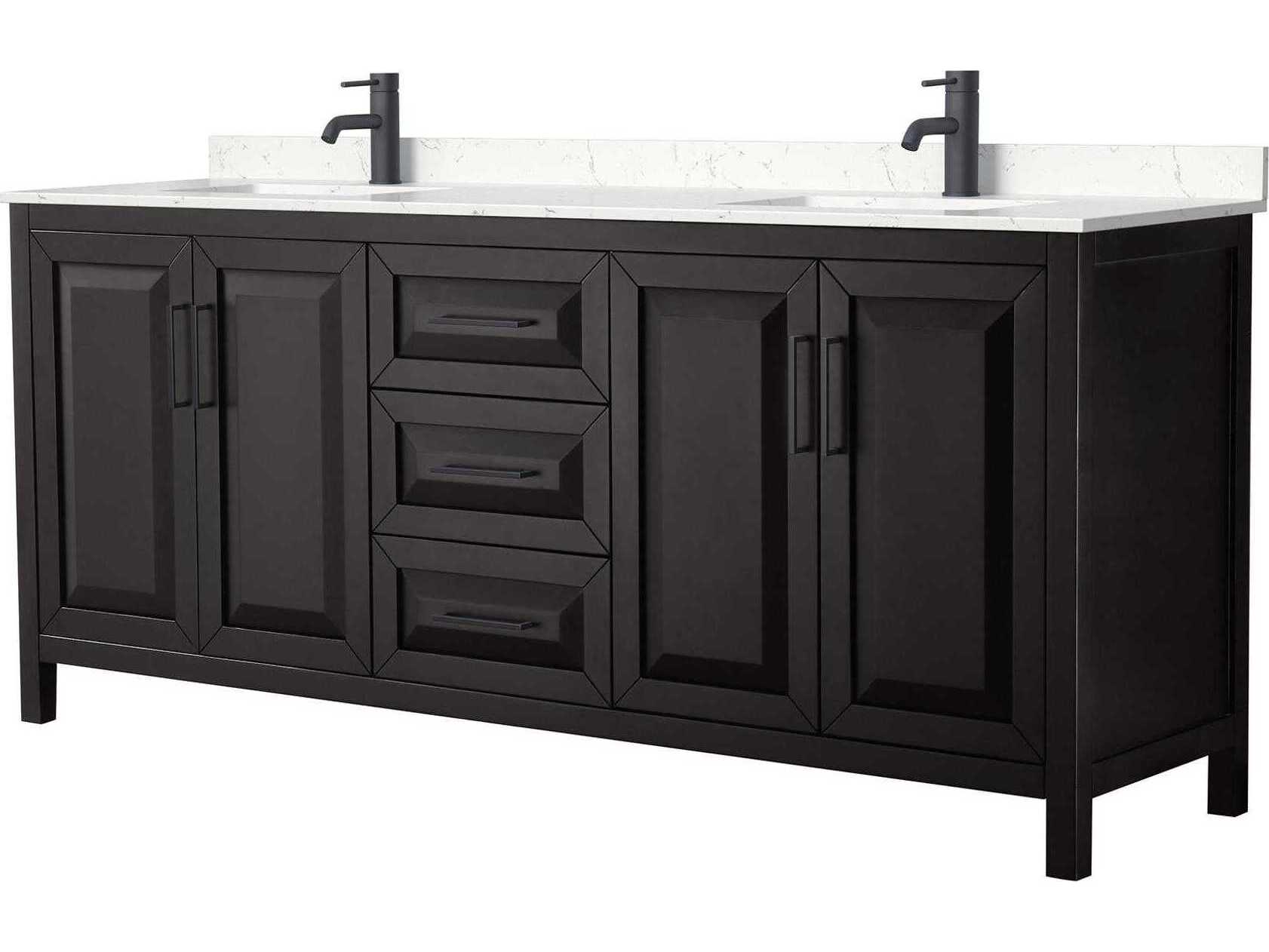 Wyndham Collection Daria 80" Dark Espresso Vanity
