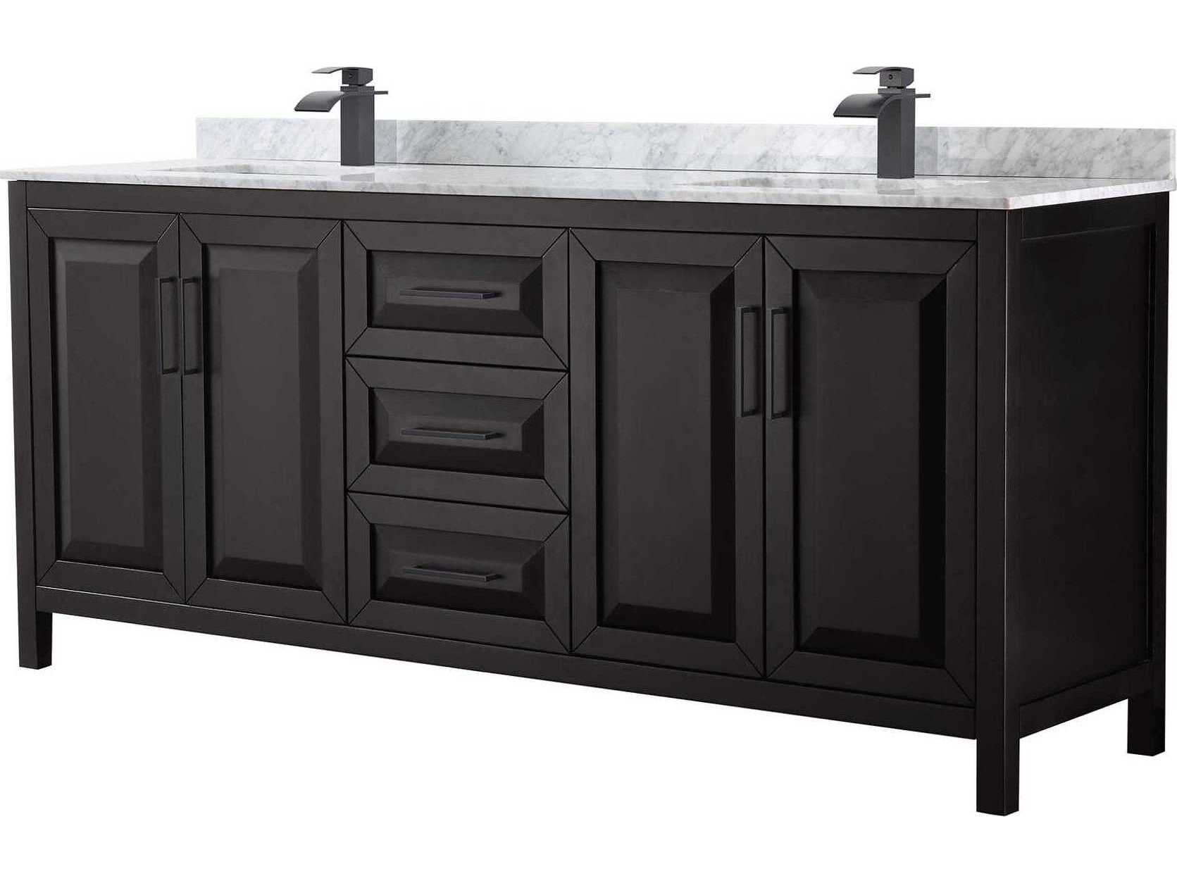 Wyndham Collection Daria 80" Dark Espresso Vanity