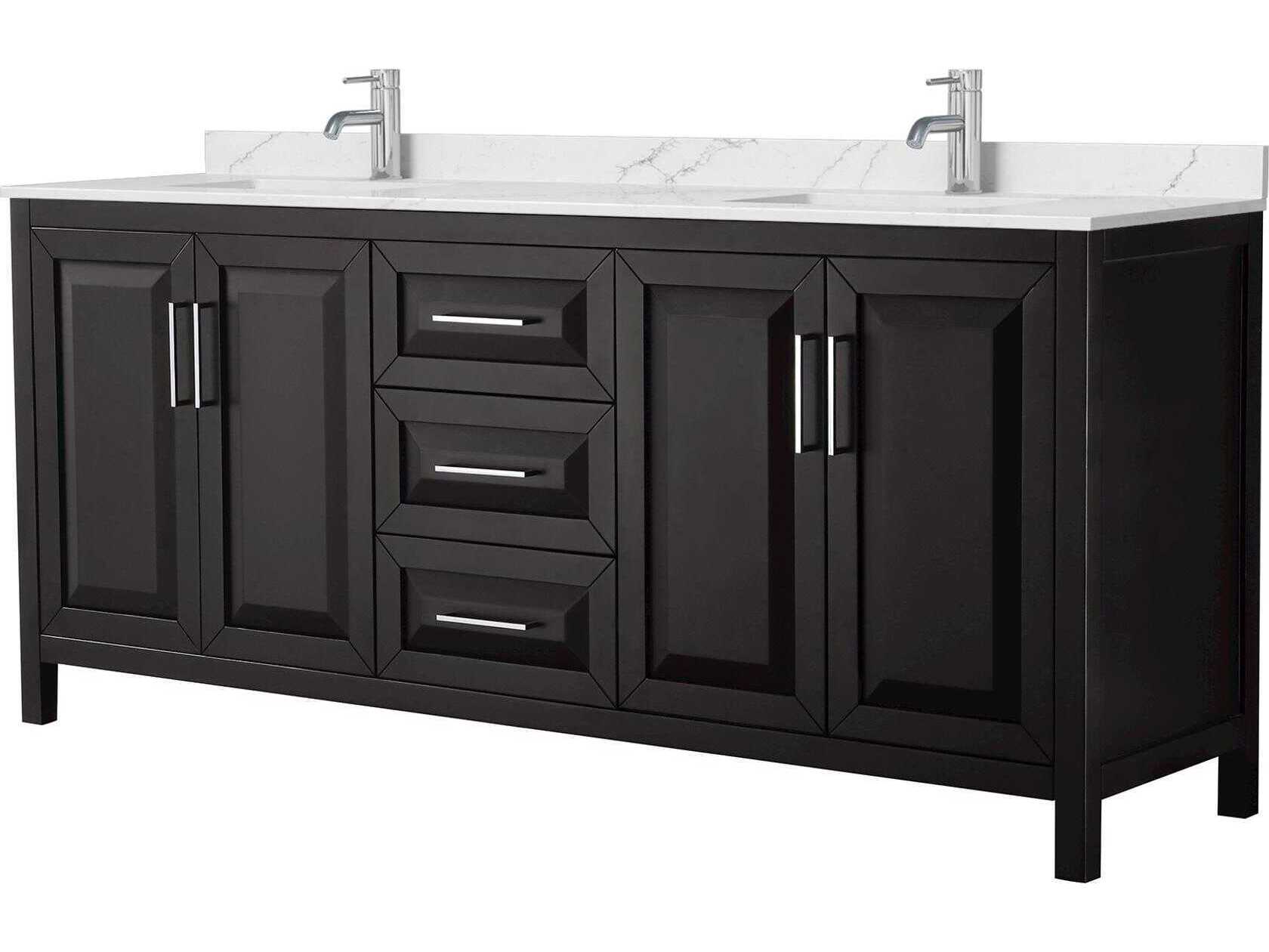 Wyndham Collection Daria 80" Dark Espresso Vanity