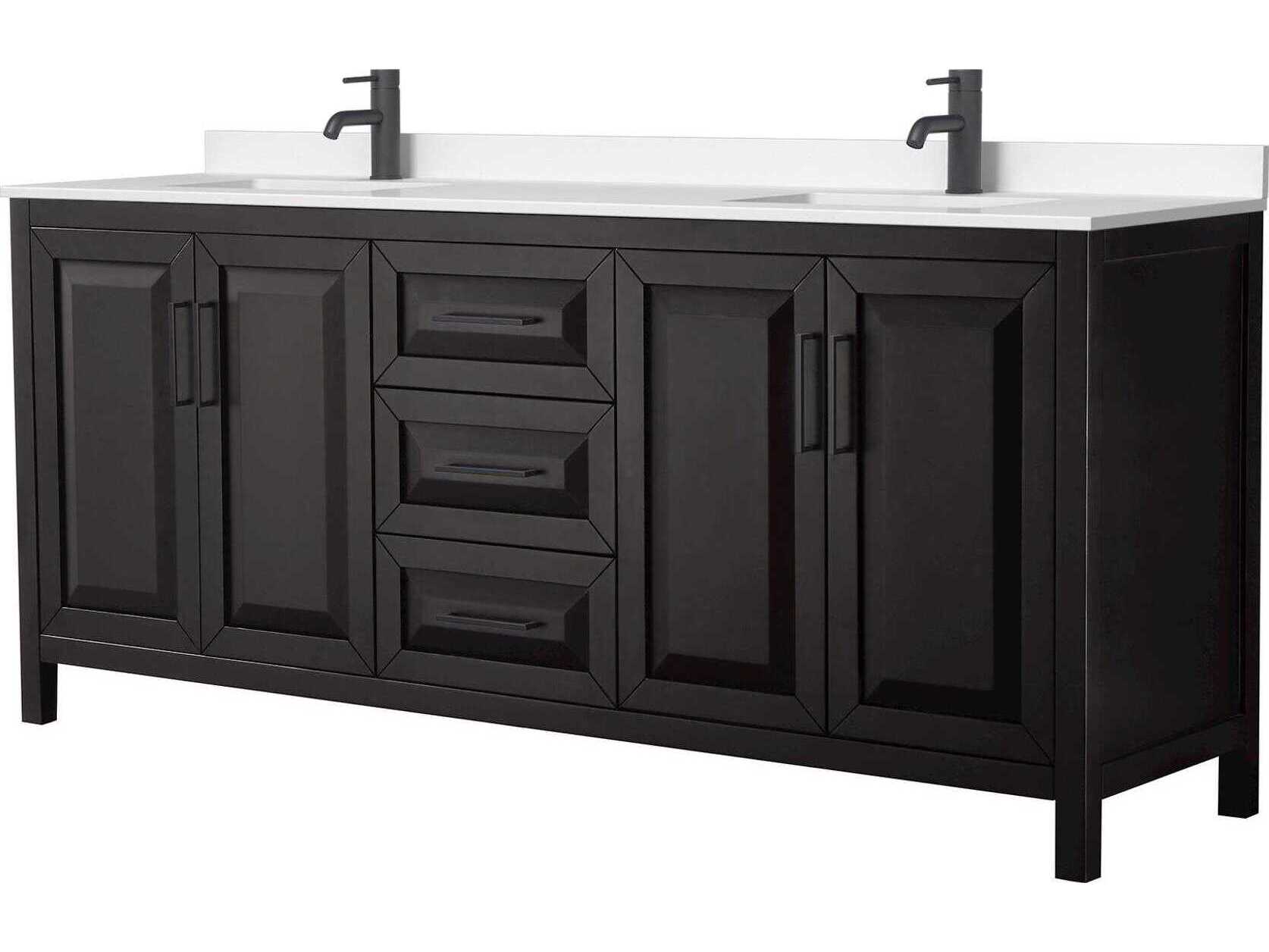 Wyndham Collection Daria 80" Dark Espresso Vanity
