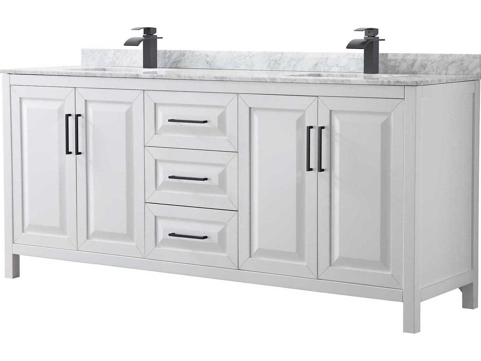 Wyndham Collection Daria 80" White Vanity