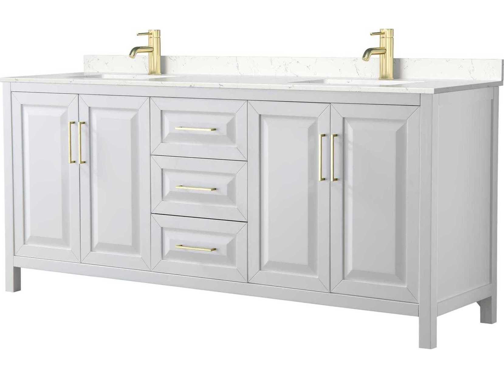 Wyndham Collection Daria 80" White Vanity